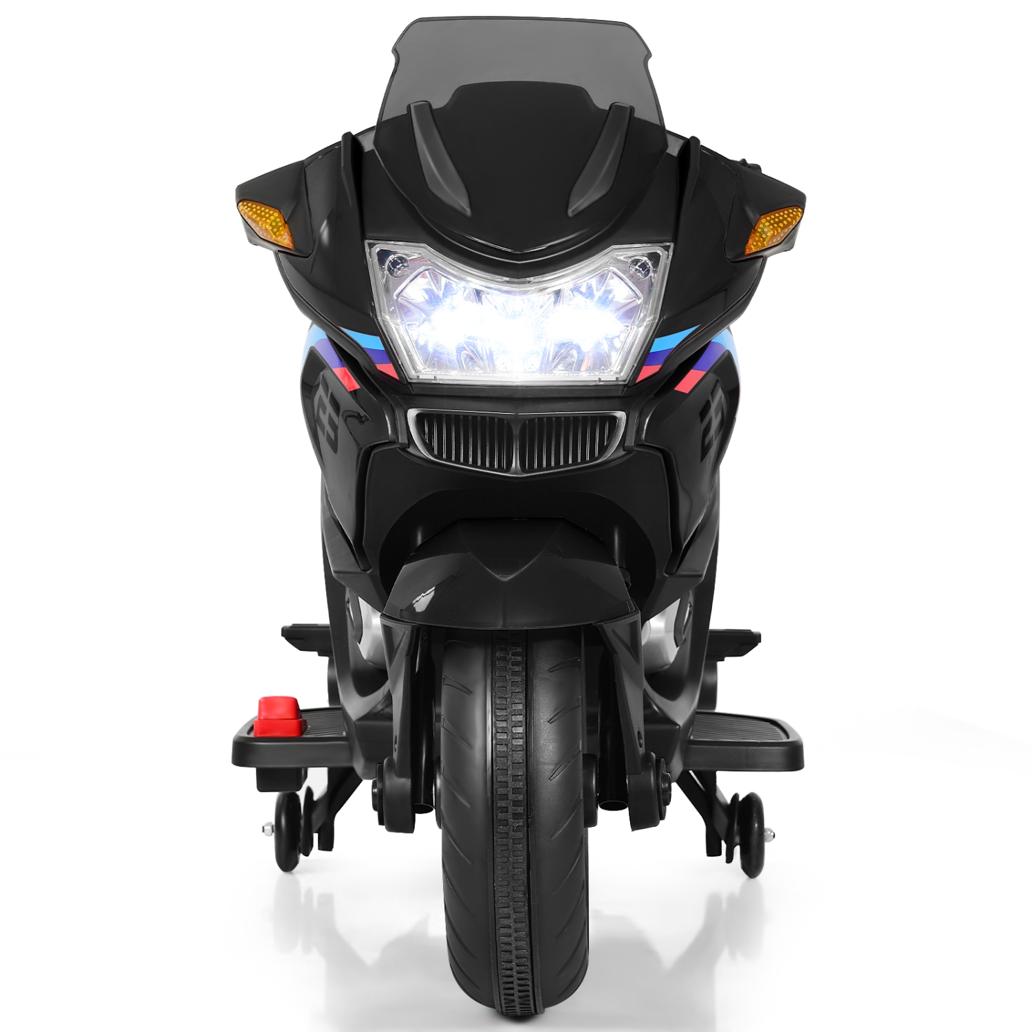 Topbuy Electric Kids Ride On Motorcycle Battery Motor Bike Toy with Headlights & Music Black