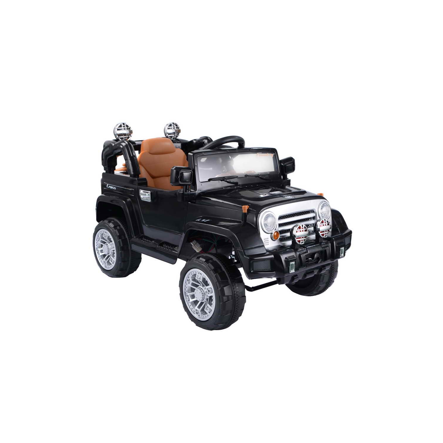 Topbuy 12V Electric Toy Car Kids Ride On Truck w/ RC Remote Control Lights Music MP3 Black