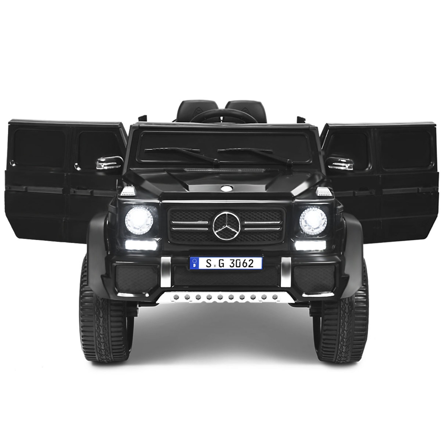 Véhicule porteur électrique Mercedes Benz 12&nbsp;V pour enfants sous licence de Topbuy Véhicule porteur à batterie, noir
