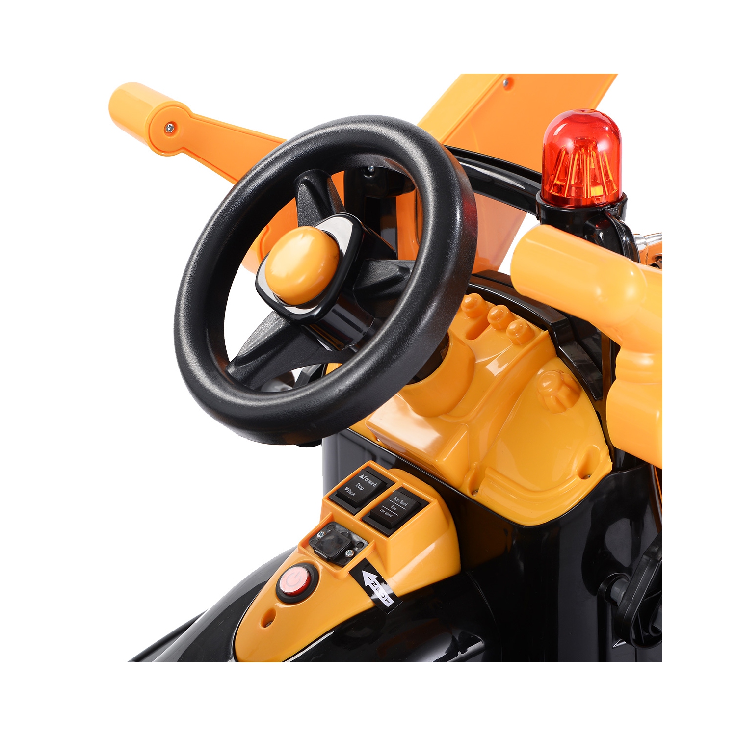 Topbuy Electric Kids Ride On Toy Car Excavator Truck Digger Scooter w/ Front Loader