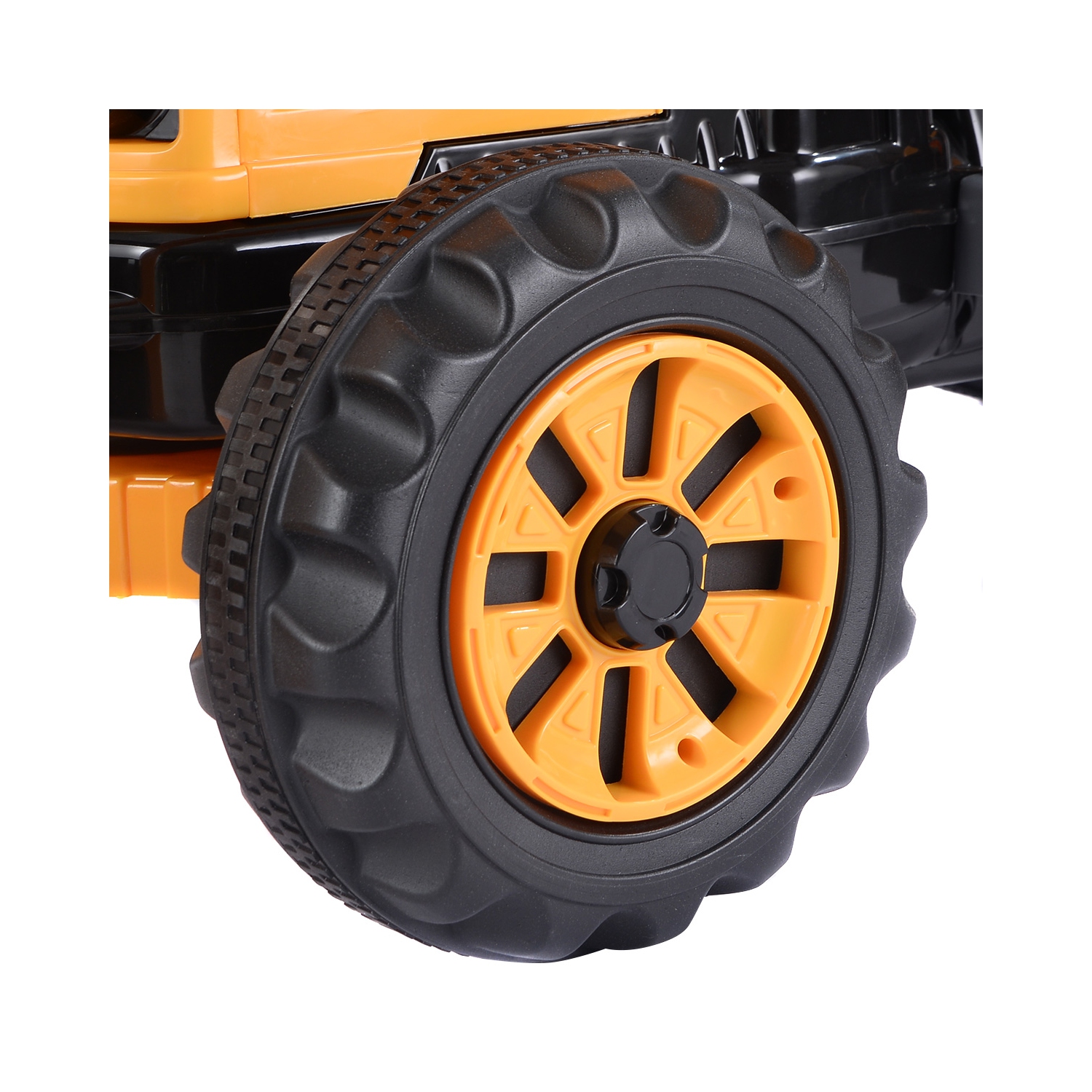 Topbuy Electric Kids Ride On Toy Car Excavator Truck Digger Scooter w/ Front Loader