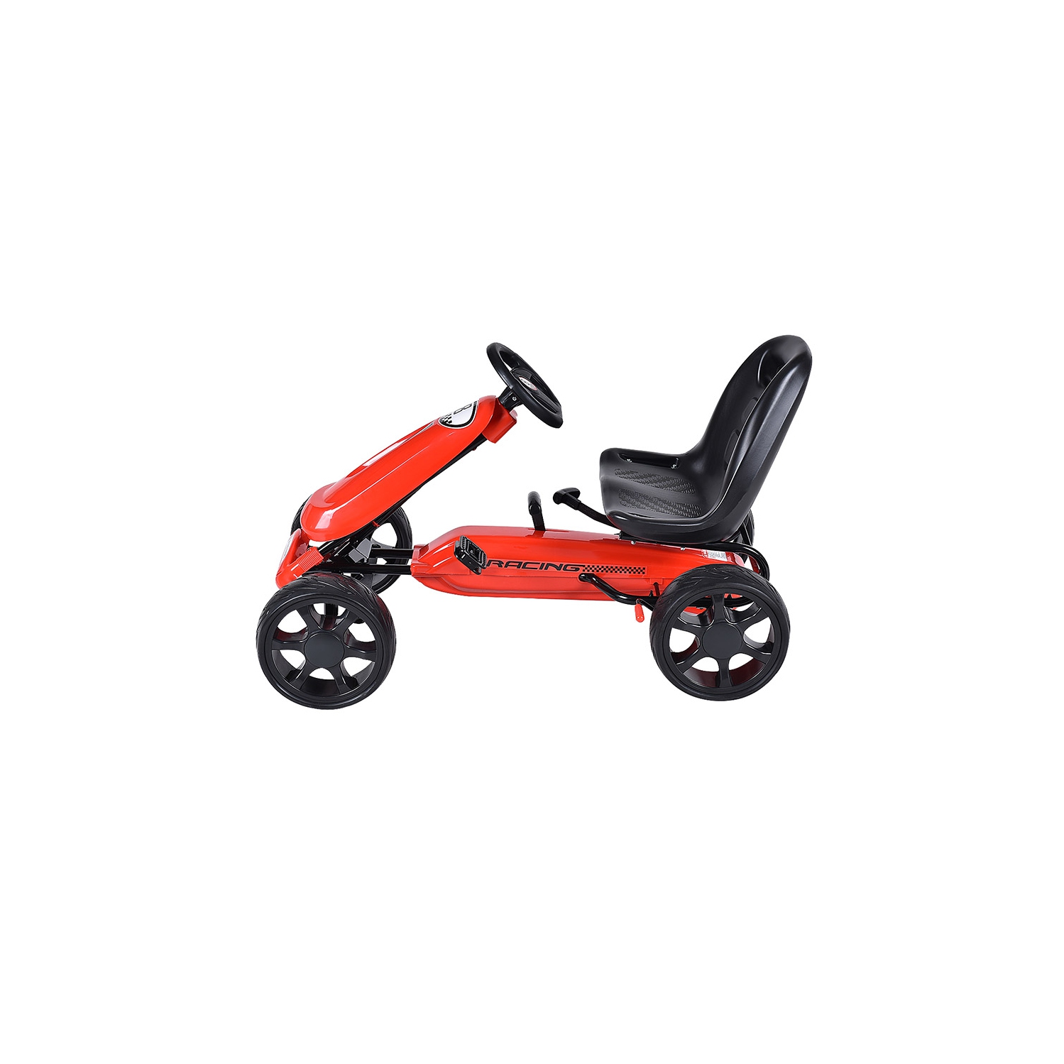 Topbuy Go Kart Kids Bike Ride on Toys with 4 Wheels and Aadjustable Seat Red
