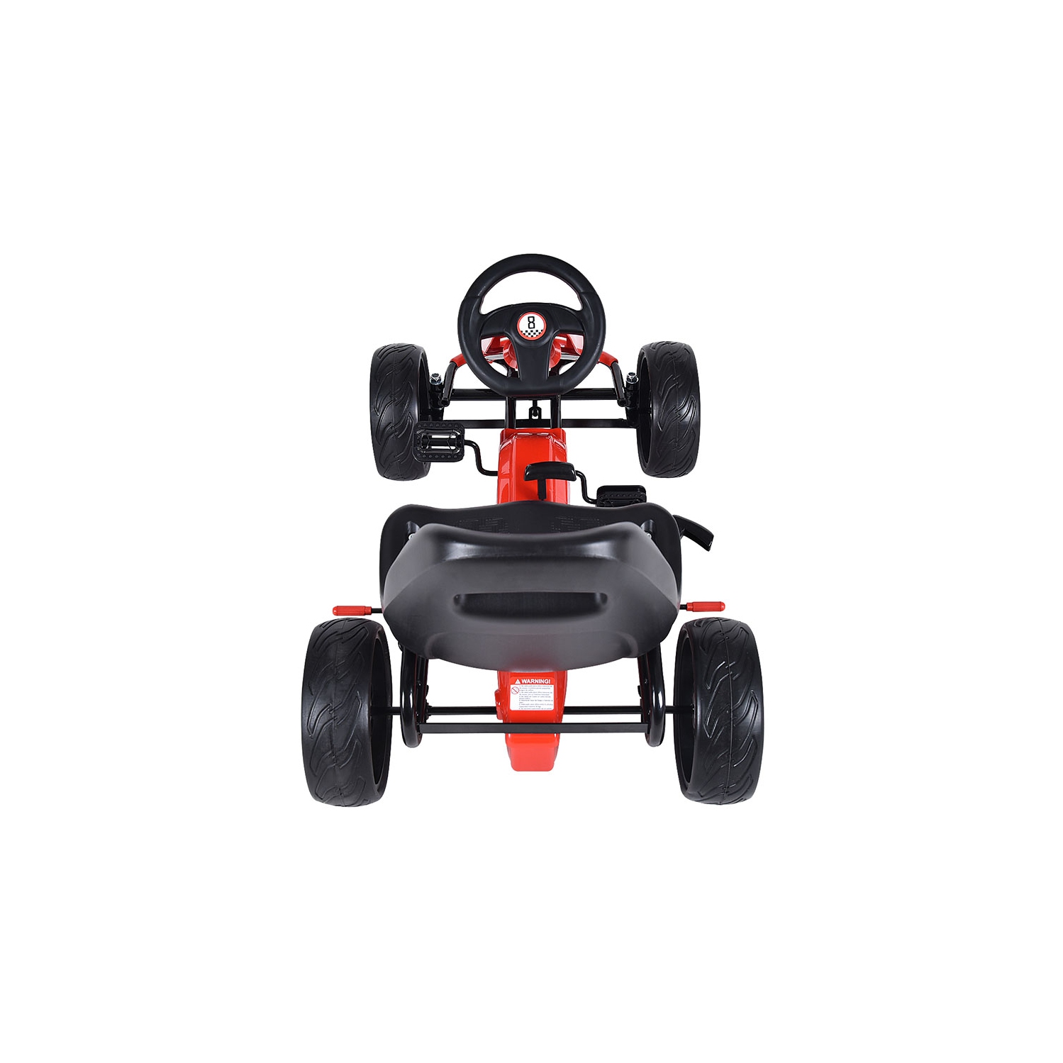 Topbuy Go Kart Kids Bike Ride on Toys with 4 Wheels and Aadjustable Seat Red