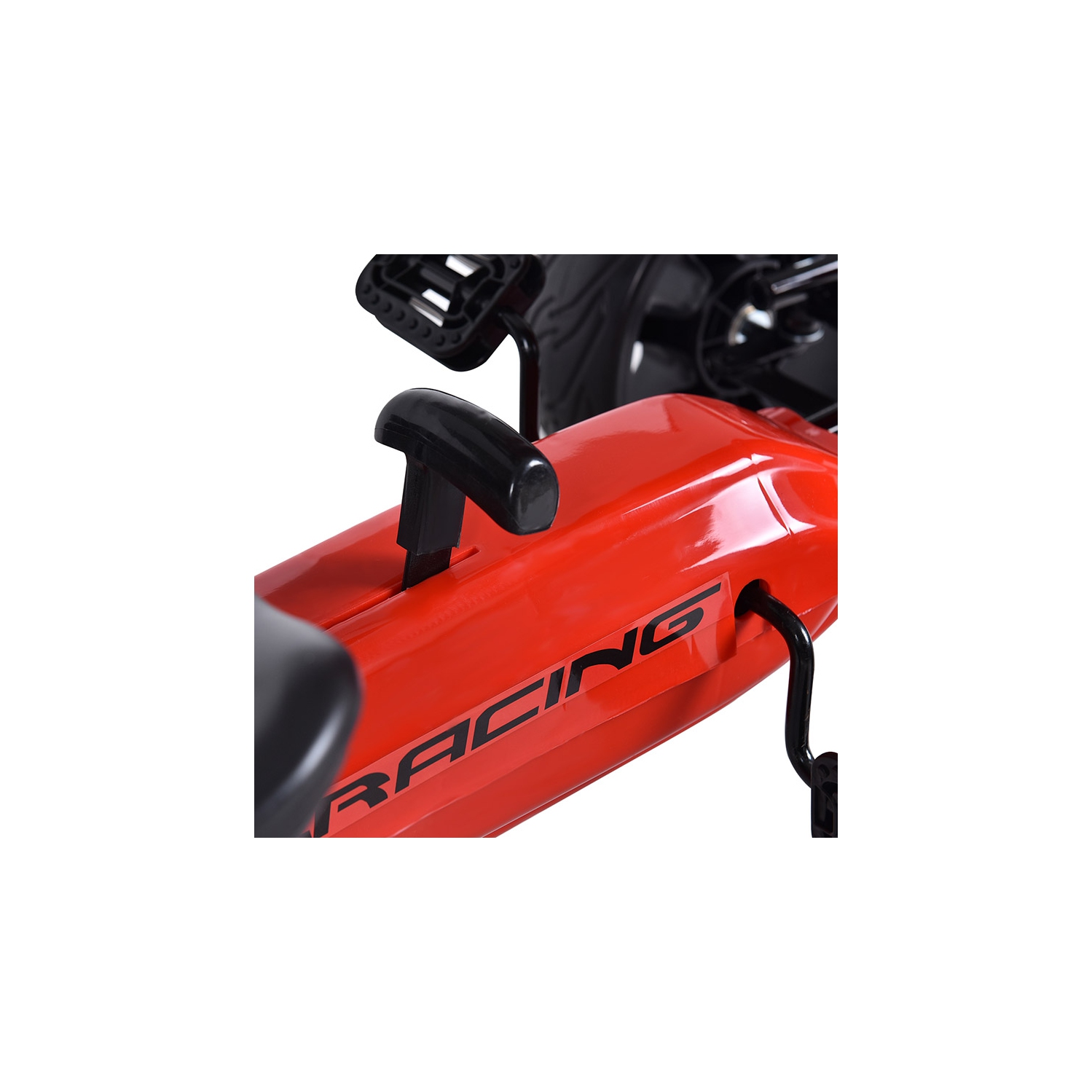 Topbuy Go Kart Kids Bike Ride on Toys with 4 Wheels and Aadjustable Seat Red