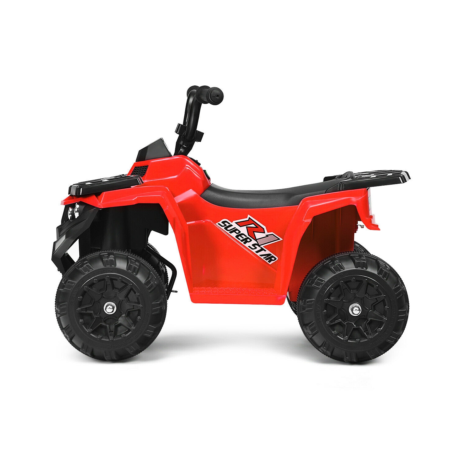 Topbuy 6V Electric Kids Quad ATV Ride on Car 4 Wheels Toy Car with LED Lights Red