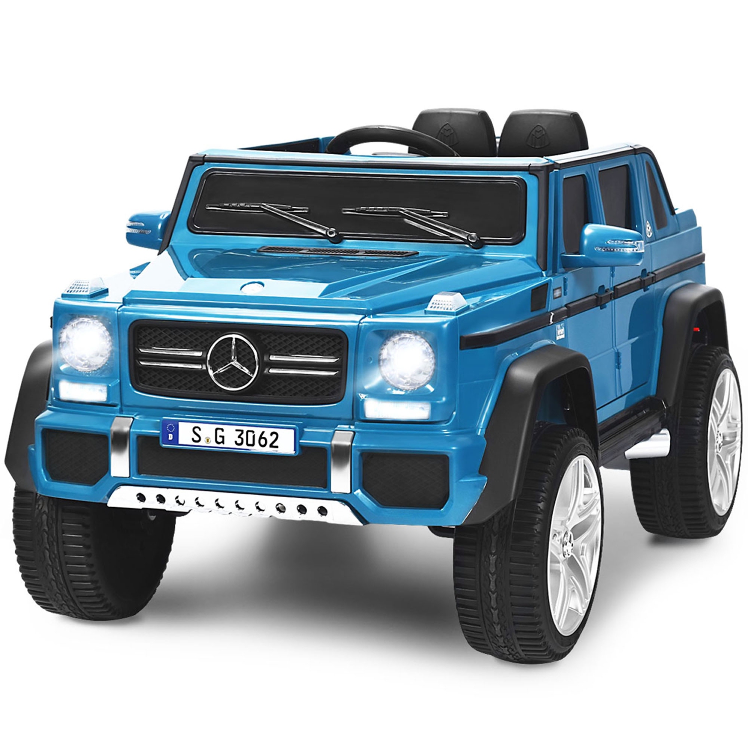 Topbuy Licensed Mercedes Benz 12V Electric Kids RC Car Battery Powered Ride on Car Navy