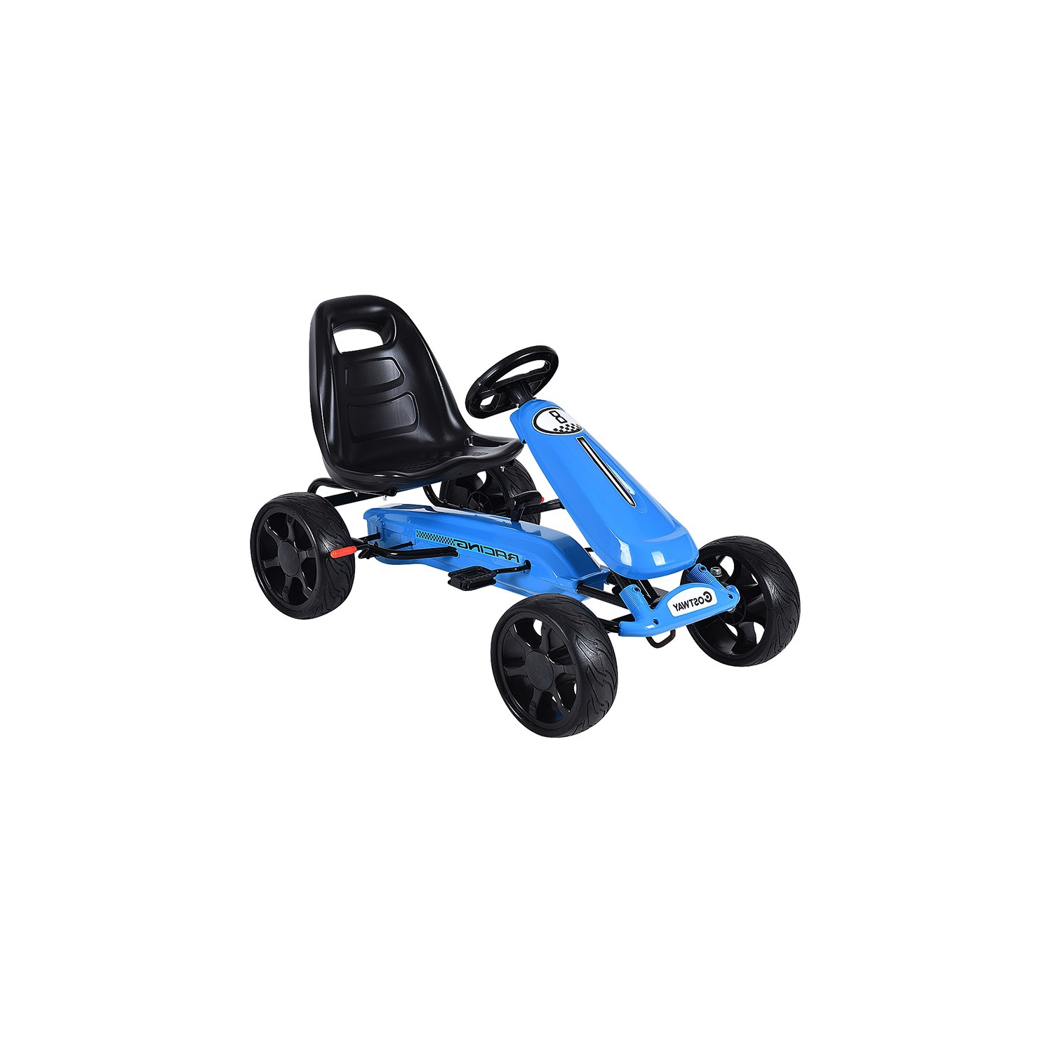 Topbuy Go Kart Kids Bike Ride on Toys with 4 Wheels and Aadjustable Seat Blue