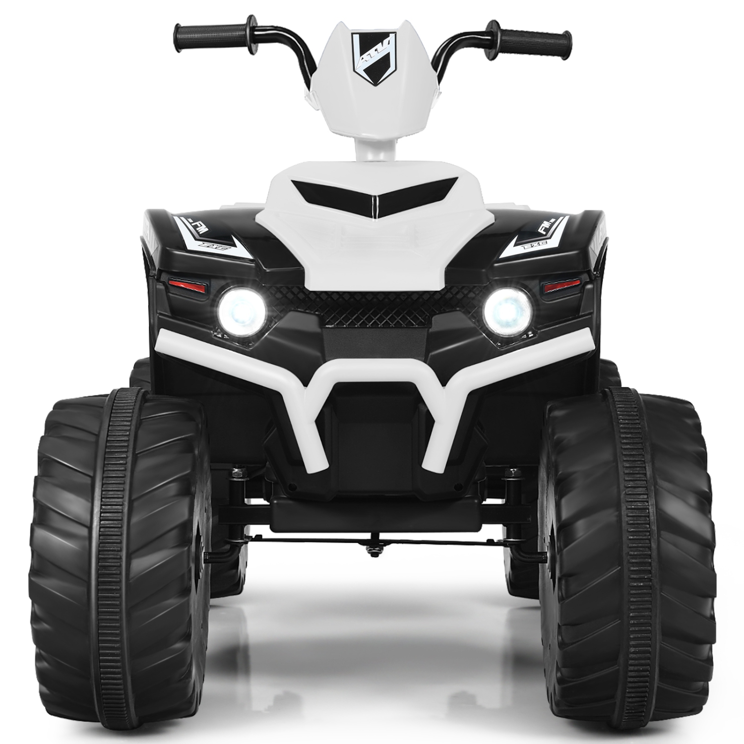 Topbuy 12V Electric Kids Quad ATV Ride on Car with LED Lights& Bluetooth White
