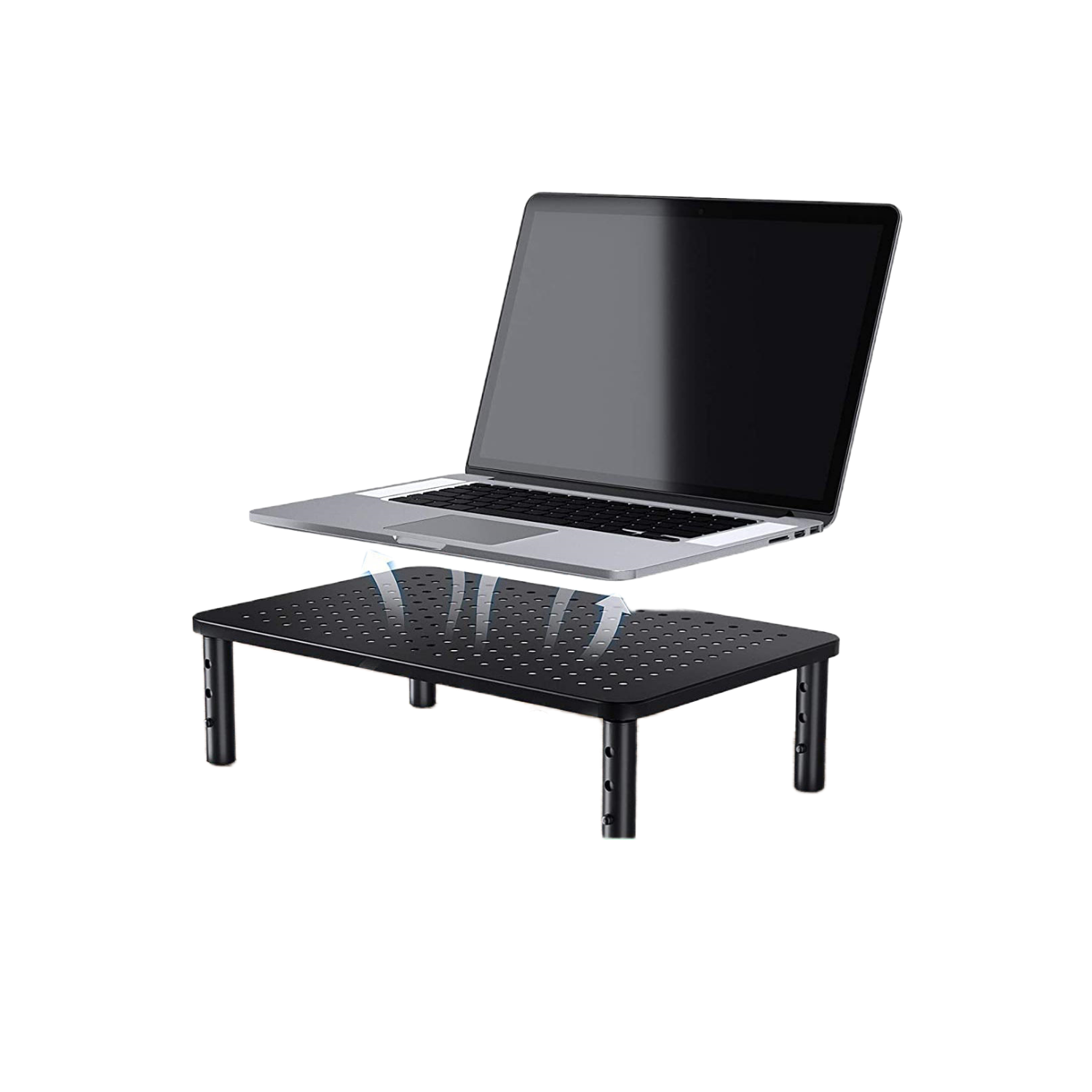 Support de moniteur réglable en hauteur pour bureau, support de moniteur de jeu pour PC élévateur pour ordinateur portable avec construction robuste