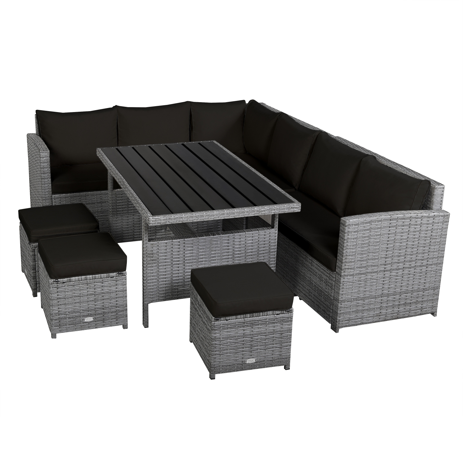 Topbuy 7-Piece Wicker Patio Furniture Set Outdoor Rattan Sofa Set Conversation Couch Set Red/Turquoise/White/Black