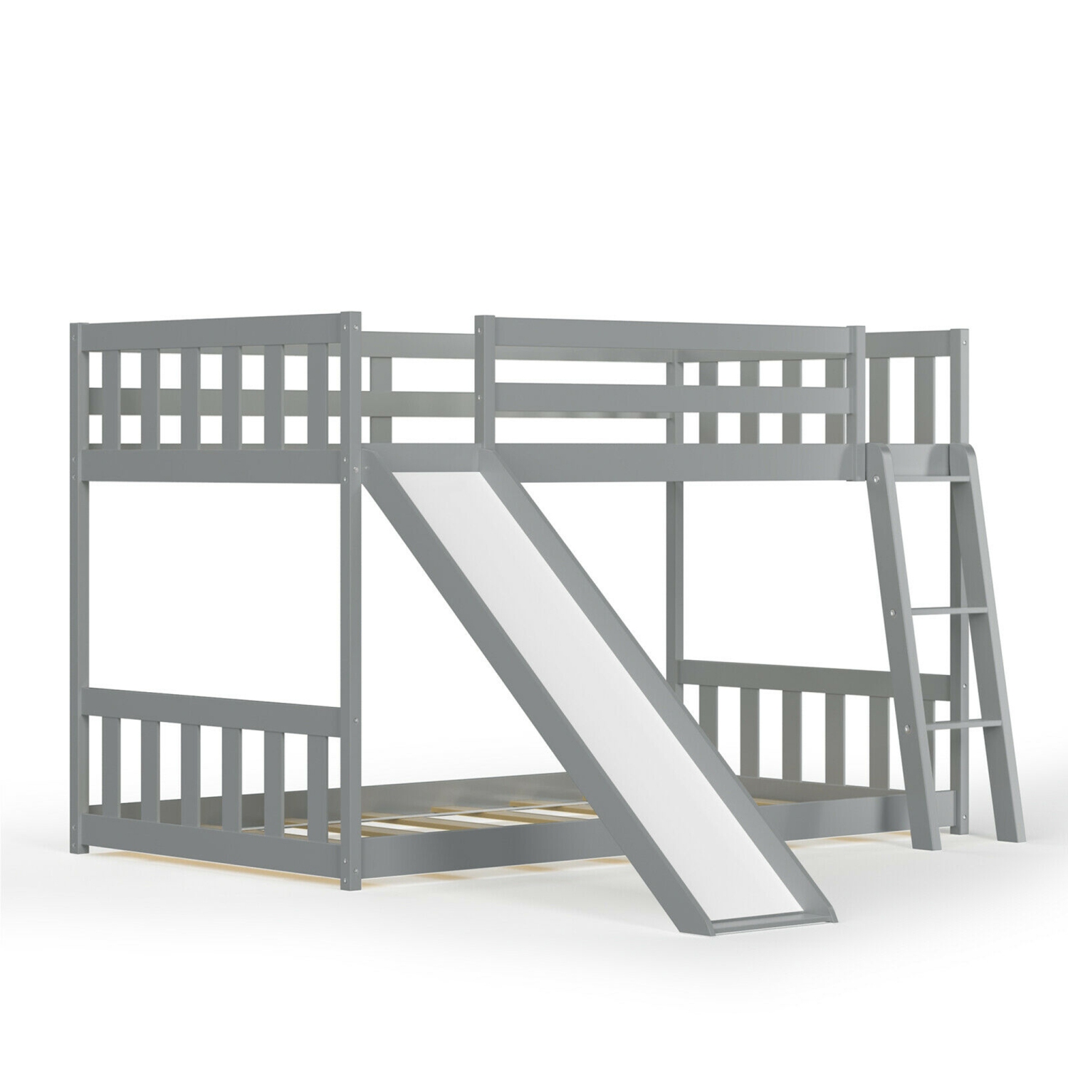 Lit superposé avec toboggan Gymax