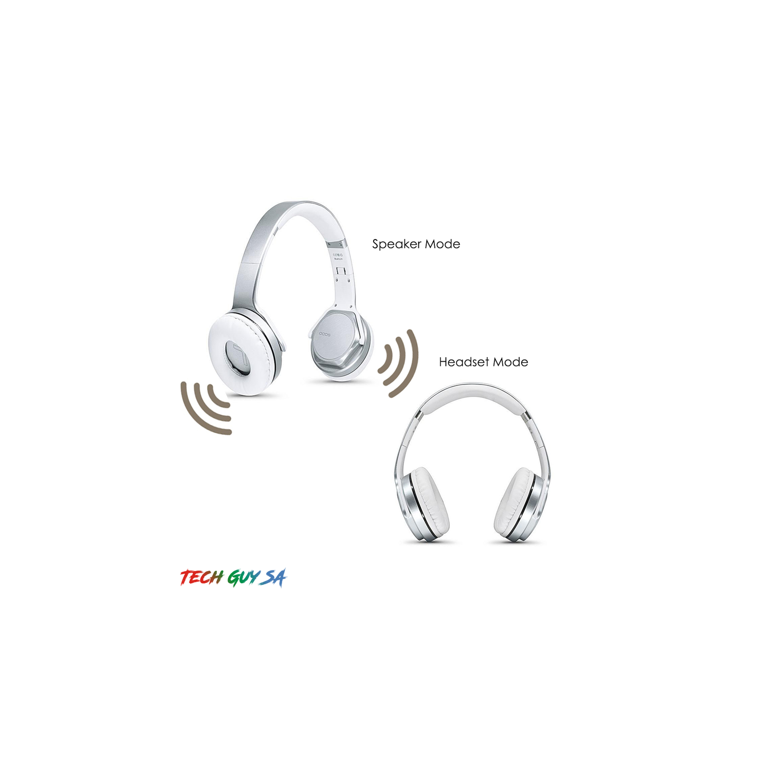 SODO MH3 Bluetooth Headphone| Twist-out Speaker| Bluetooth 2 in 1 Headset| SILVER