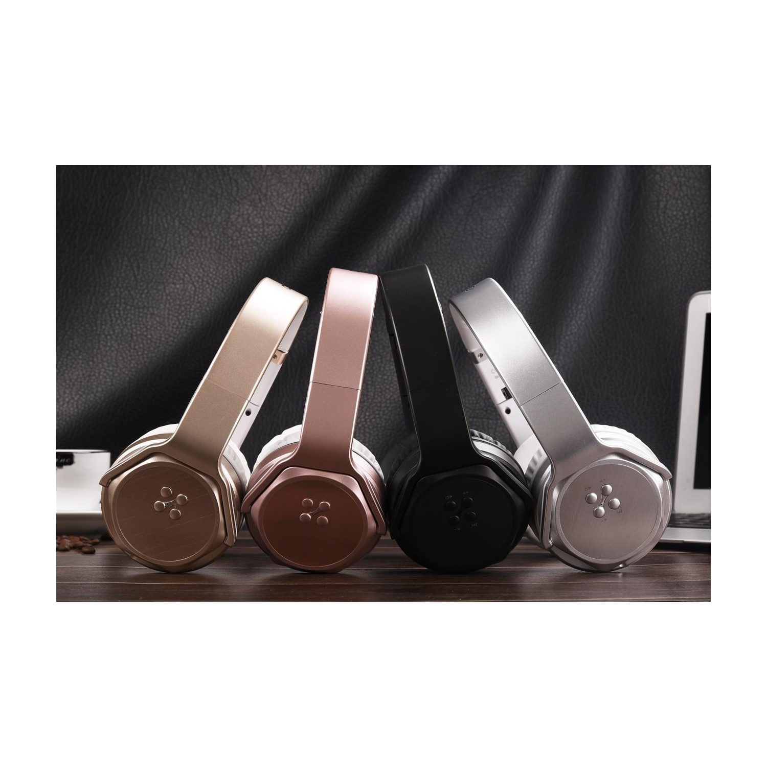 Casque d’écoute Bluetooth MH3 de SODO| haut-parleur rétractable| Casque d’écoute 2-en-1 Bluetooth| NOIR