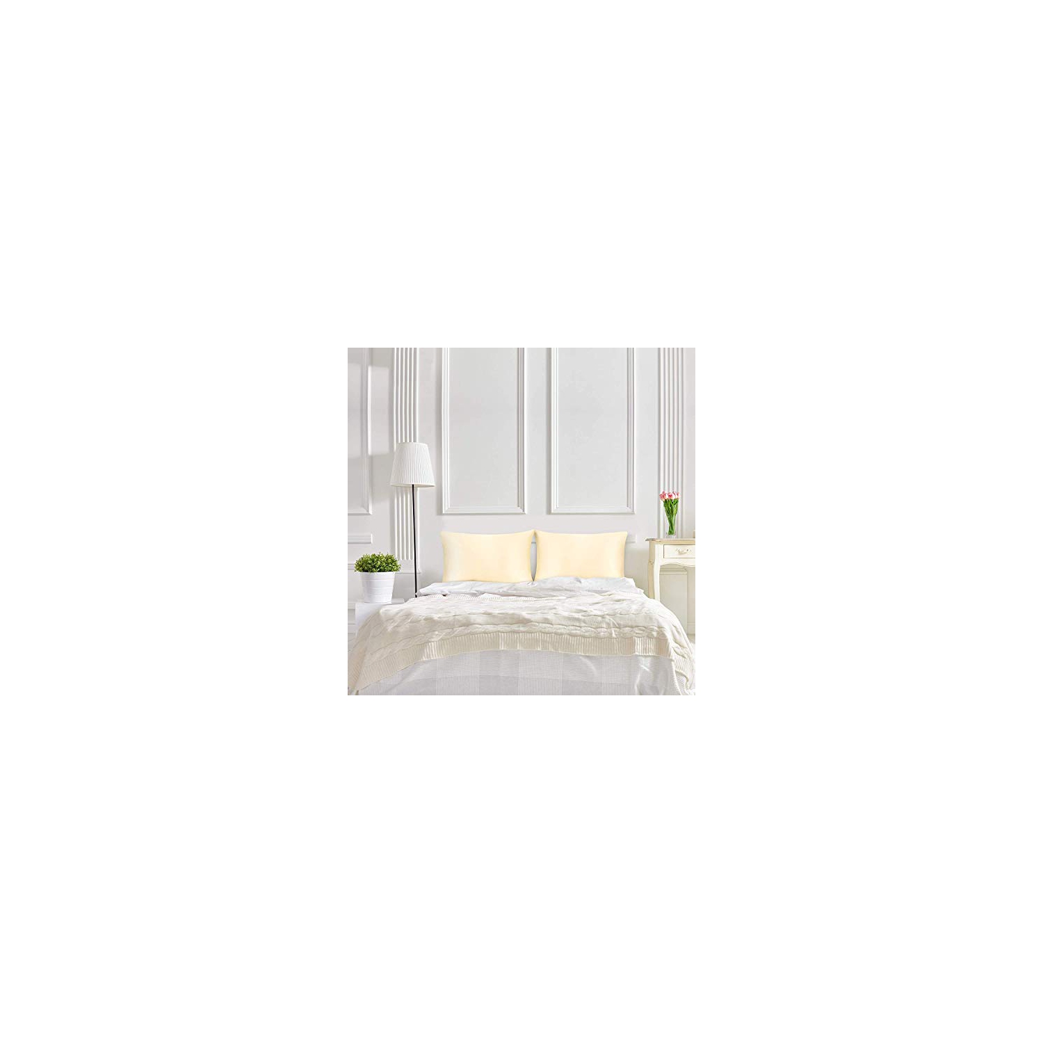 JINAMART Silky Satin Pillowcase - Ultra-Soft Satin Pillow Cases for Hair and Skin | Hypoallergenic Pillows Case with Hidden Zipper Closure