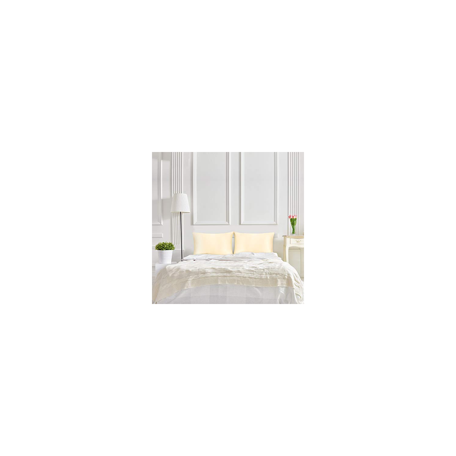 JINAMART Silky Satin Pillowcase - Ultra-Soft Satin Pillow Cases for Hair and Skin | Hypoallergenic Pillows Case with Hidden Zipper Closure