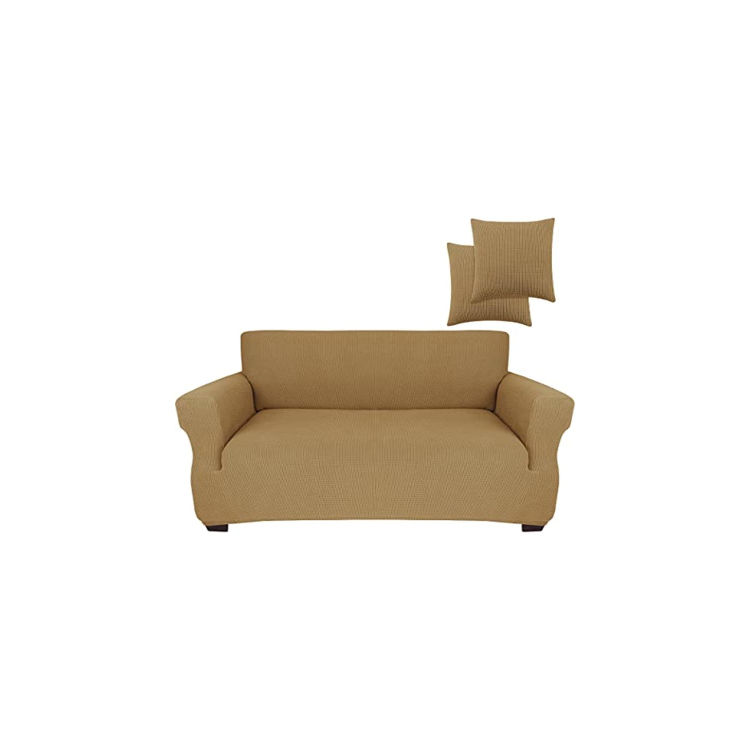 Jinamart Loveseat Slipcover Stretch Elastic Couch Cover Sofa 2 Seat, 1-Piece