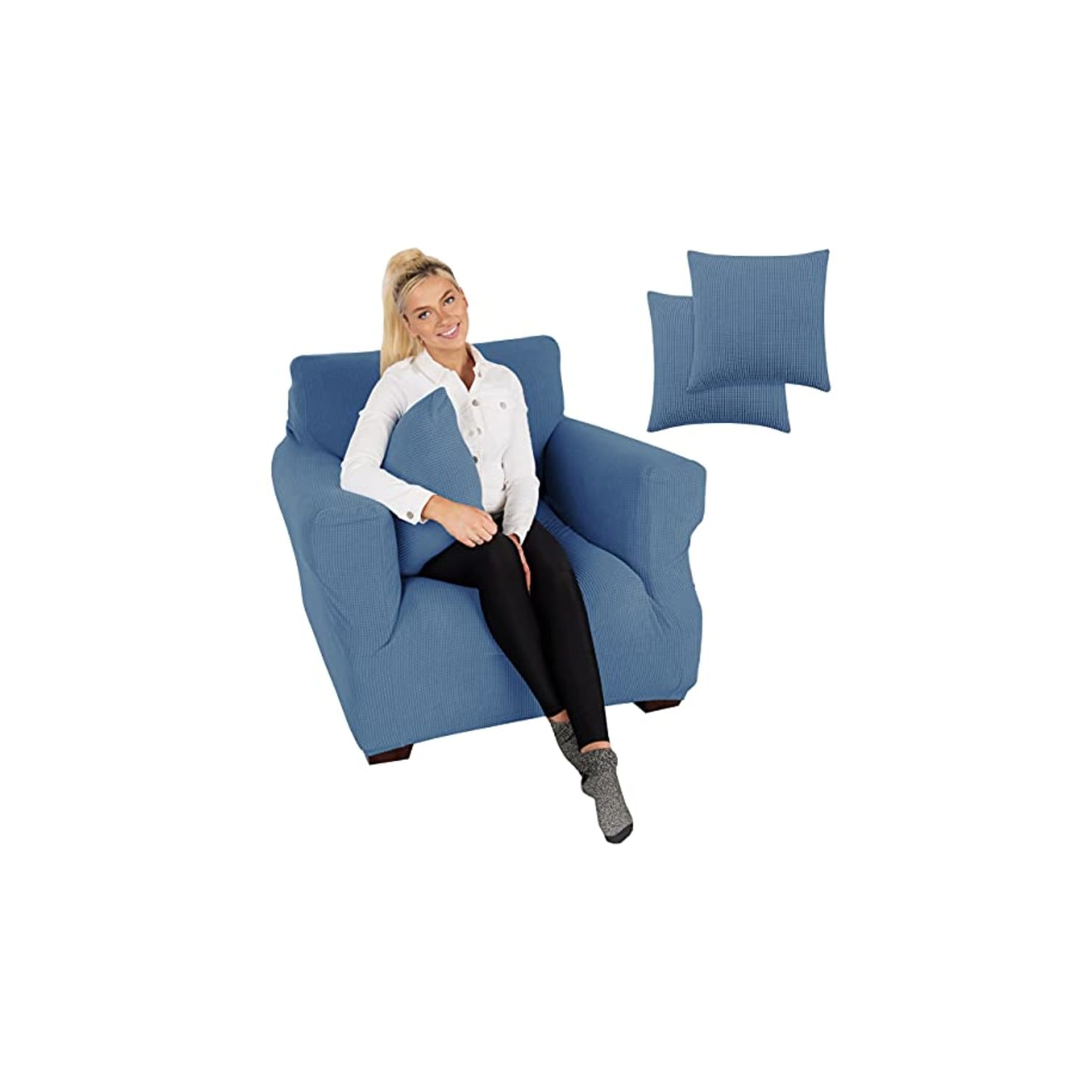 Jinamart Fauteuil Couverture Stretch Chaise élastique Screencover, 1 pièce