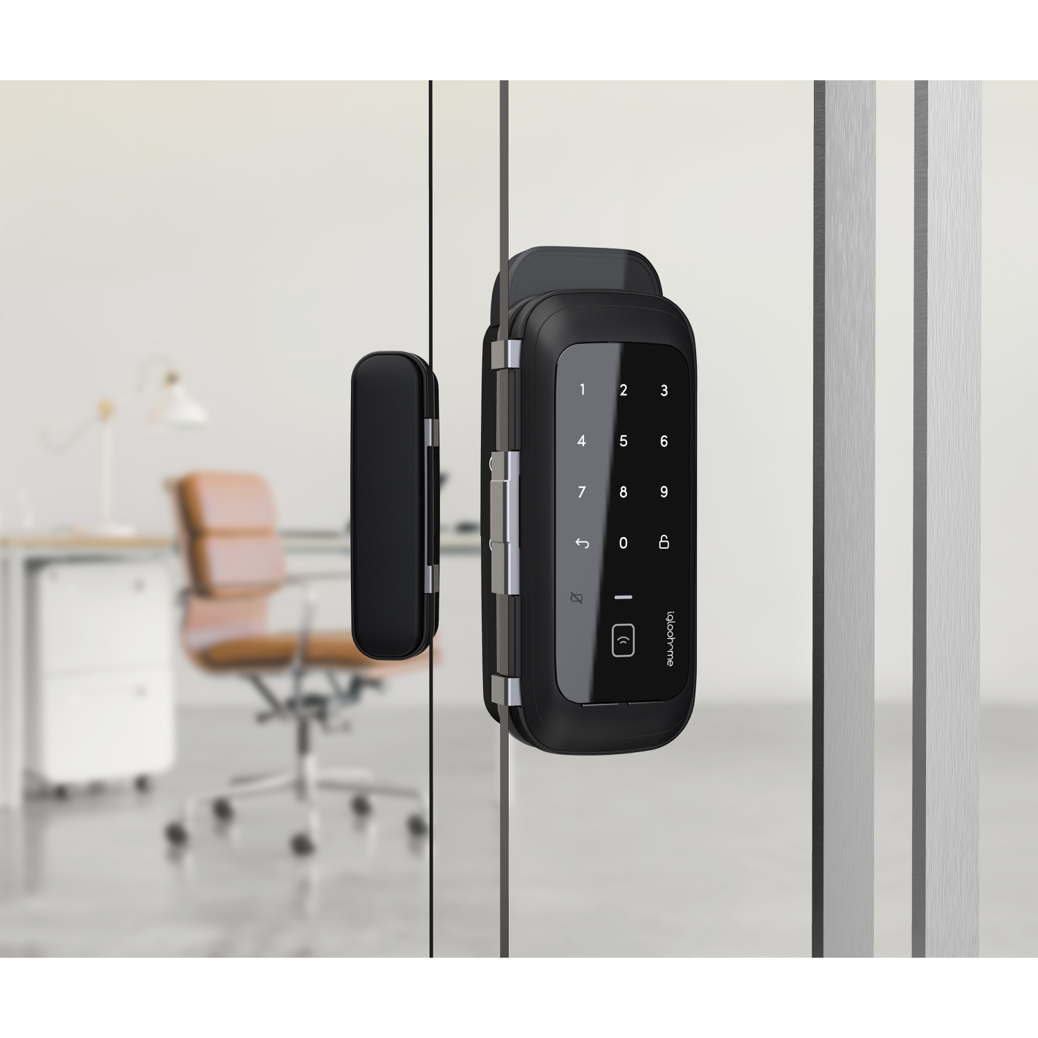 Igloohome Smart Glass Door Lock-Designed to fit 12mm swinging glass doors