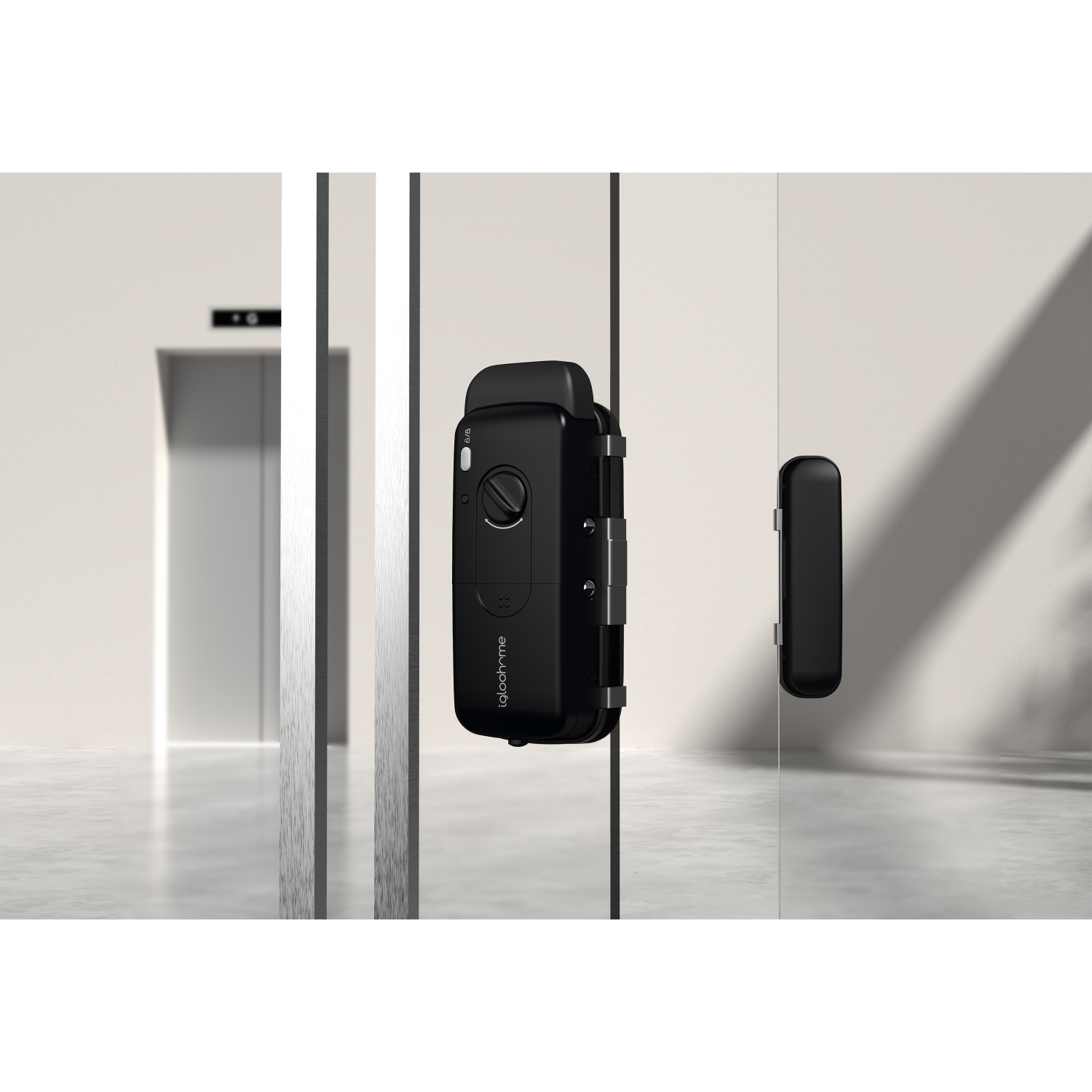 Igloohome Smart Glass Door Lock-Designed to fit 12mm swinging glass doors