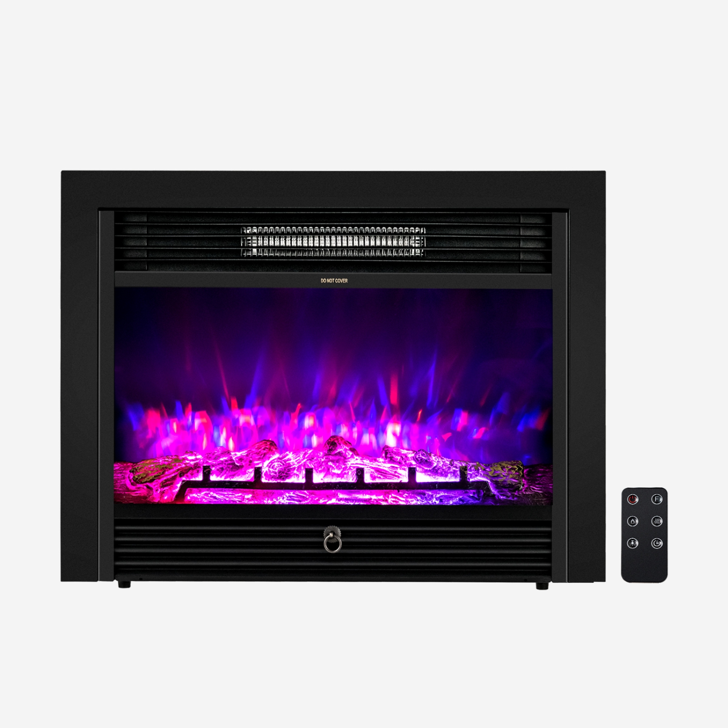 Topbuy 750/1500W Electric Fireplace Heater Adjustable Temperature &Luminance