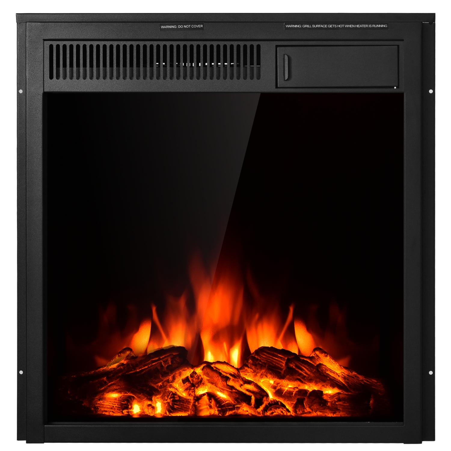 Topbuy Freestanding & Recessed Electric Fireplace Heater with Remote Control