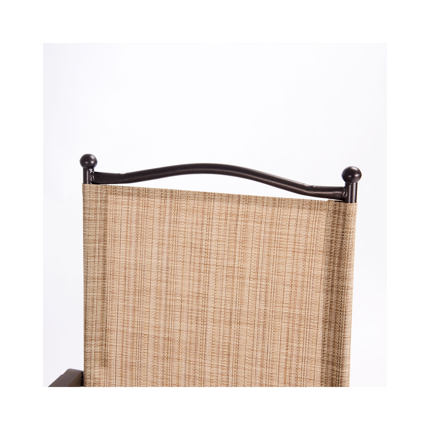 TopBuy – Chaise de camping pliante en 2 pièces avec dossier en toile, accoudoir et coussin