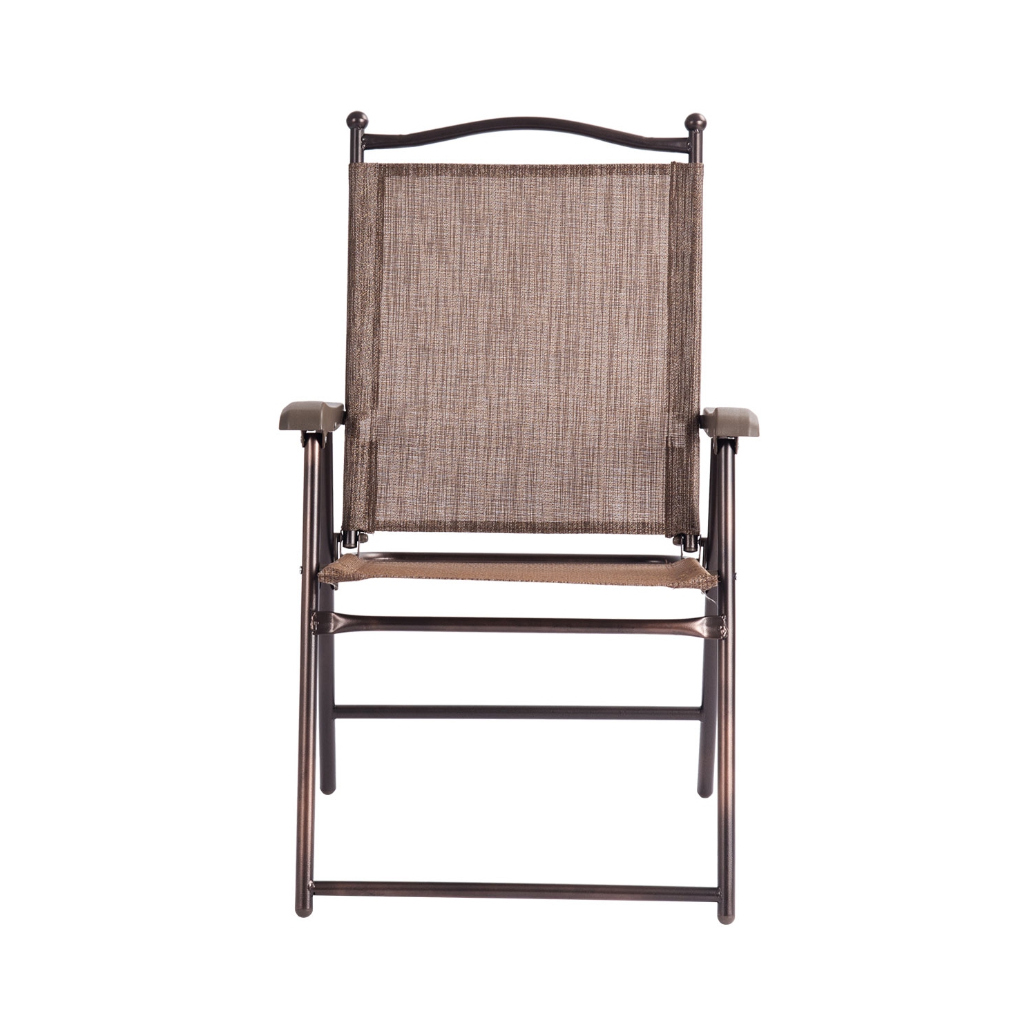 TopBuy – Chaise de camping pliante en 2 pièces avec dossier en toile, accoudoir et coussin