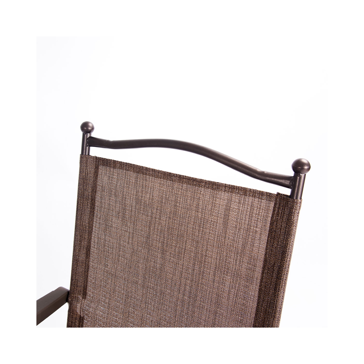 TopBuy – Chaise de camping pliante en 2 pièces avec dossier en toile, accoudoir et coussin