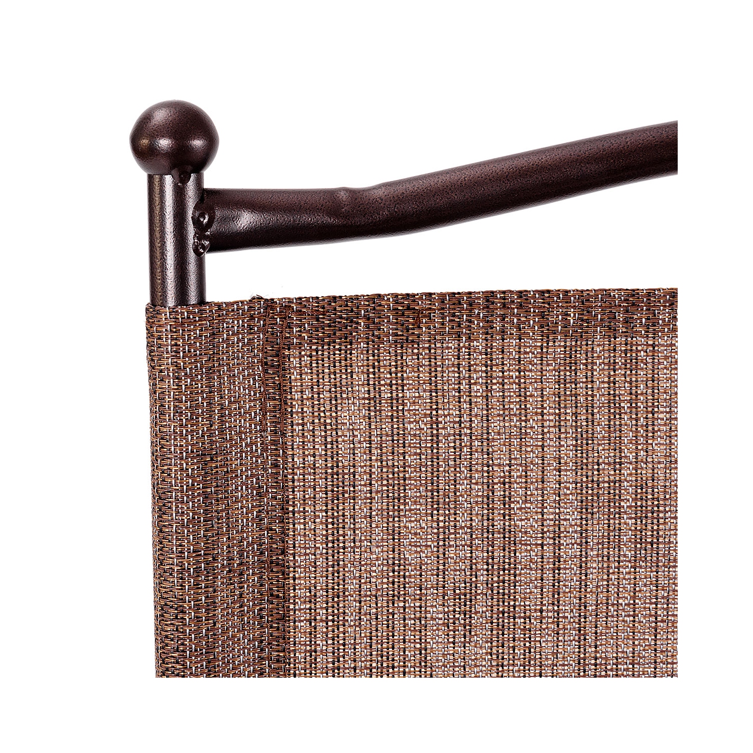 TopBuy – Chaise de camping pliante en 2 pièces avec dossier en toile, accoudoir et coussin