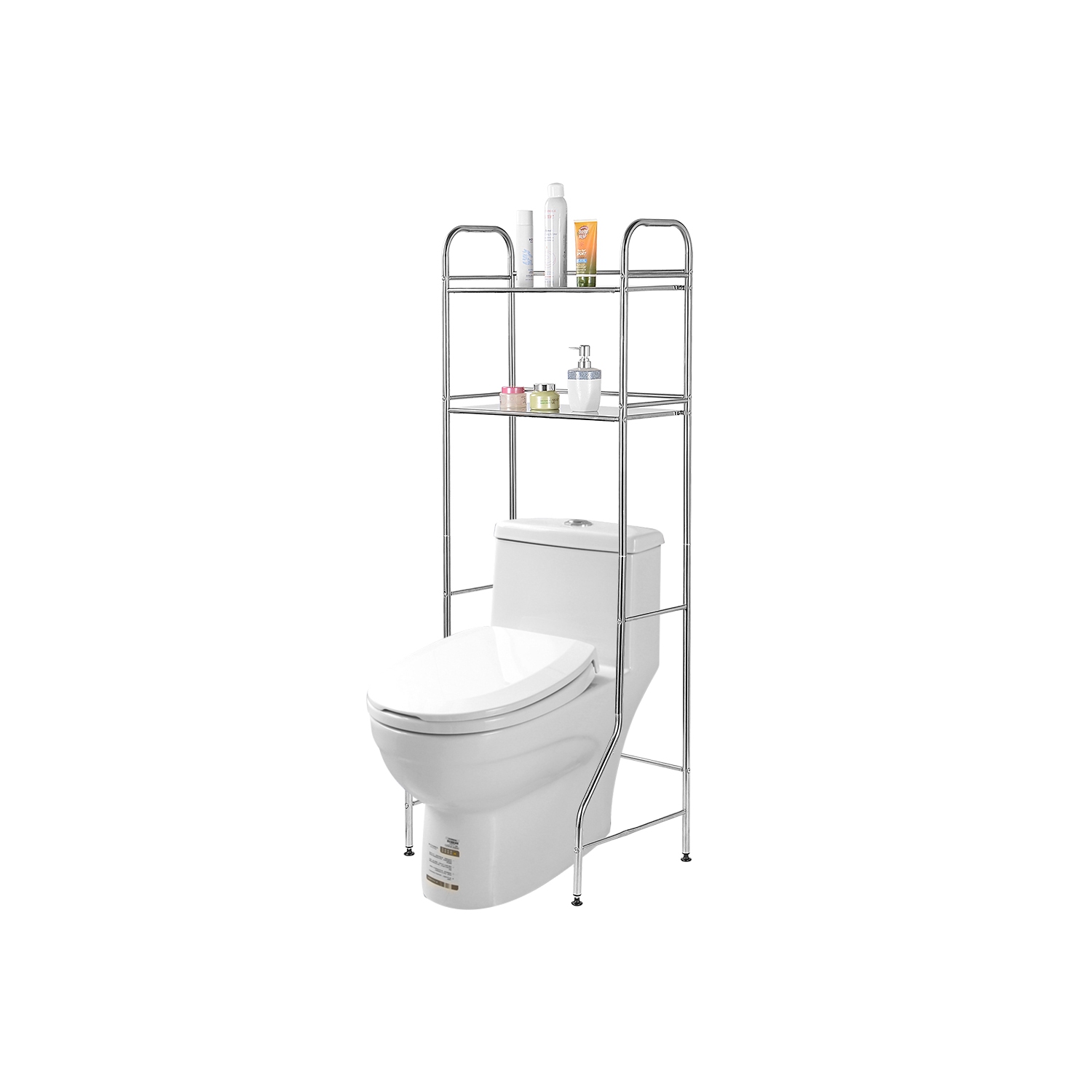 SortWise 2-Tier Bathroom Shelf Over The Toilet Storage Rack Space Saver Unit Shelf