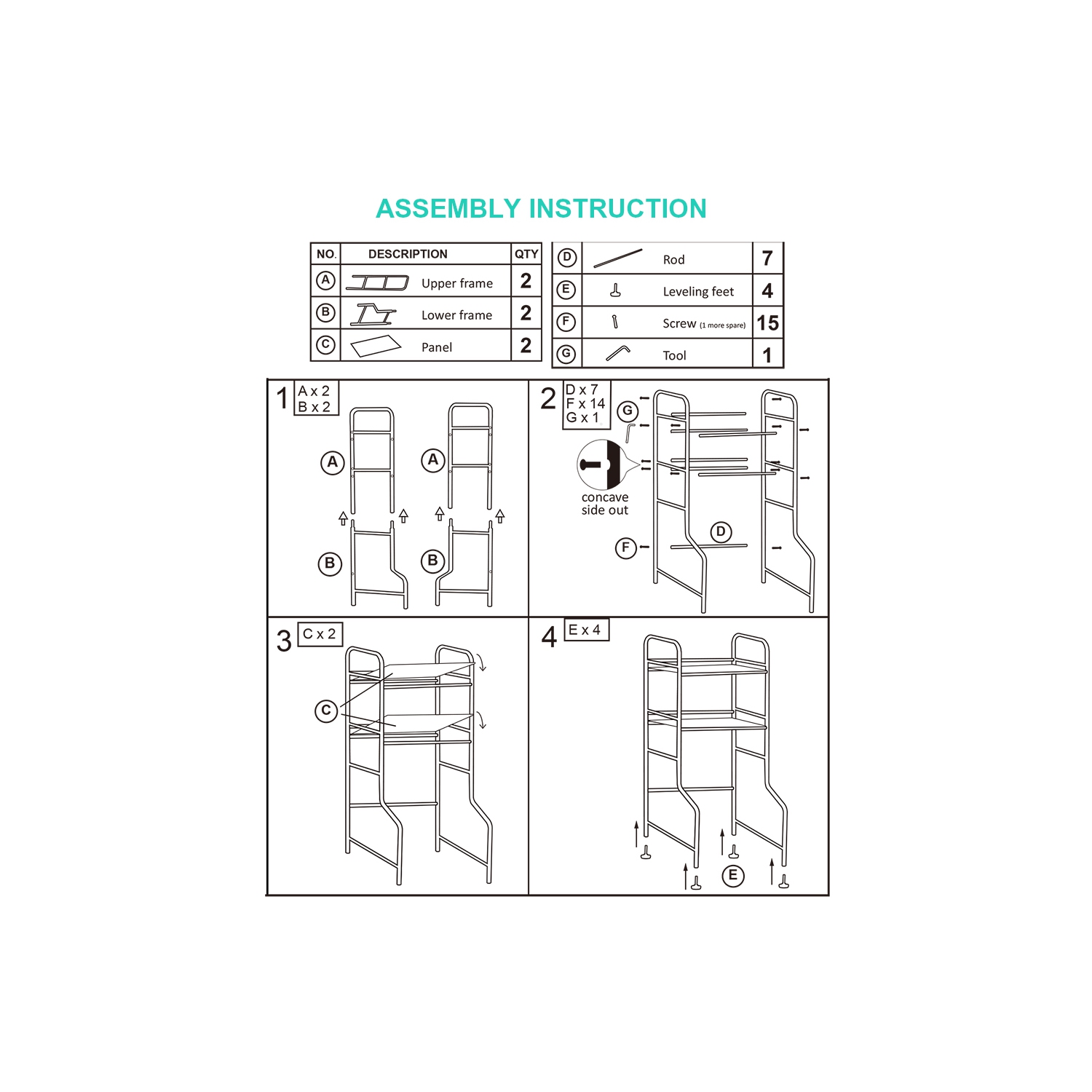 SortWise 2-Tier Bathroom Shelf Over The Toilet Storage Rack Space Saver Unit Shelf