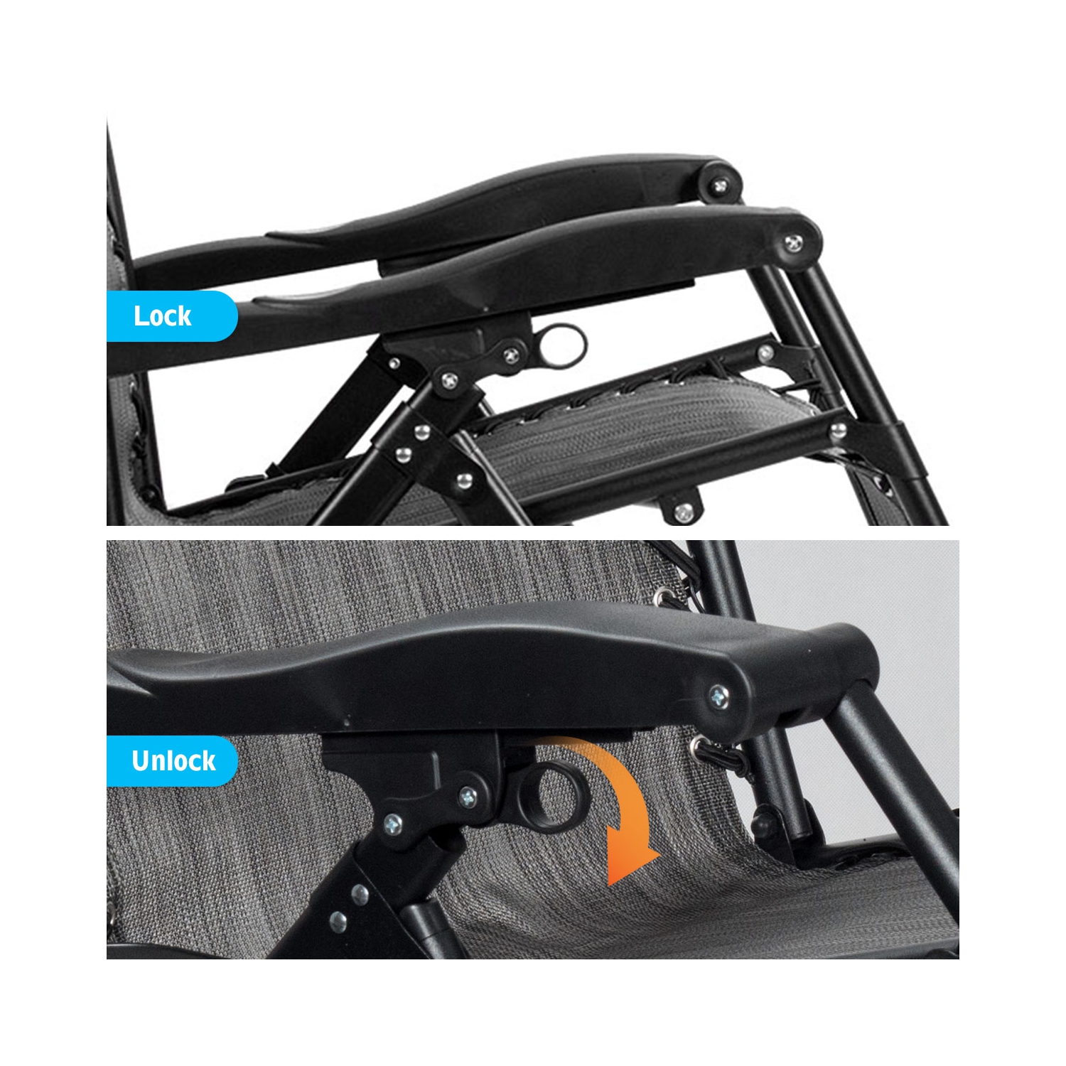 Topbuy Oversized Zero Gravity Lounge Chair Folding Recliner w/ Cup Holder & Pillow Navy Blue Wine Beige Black