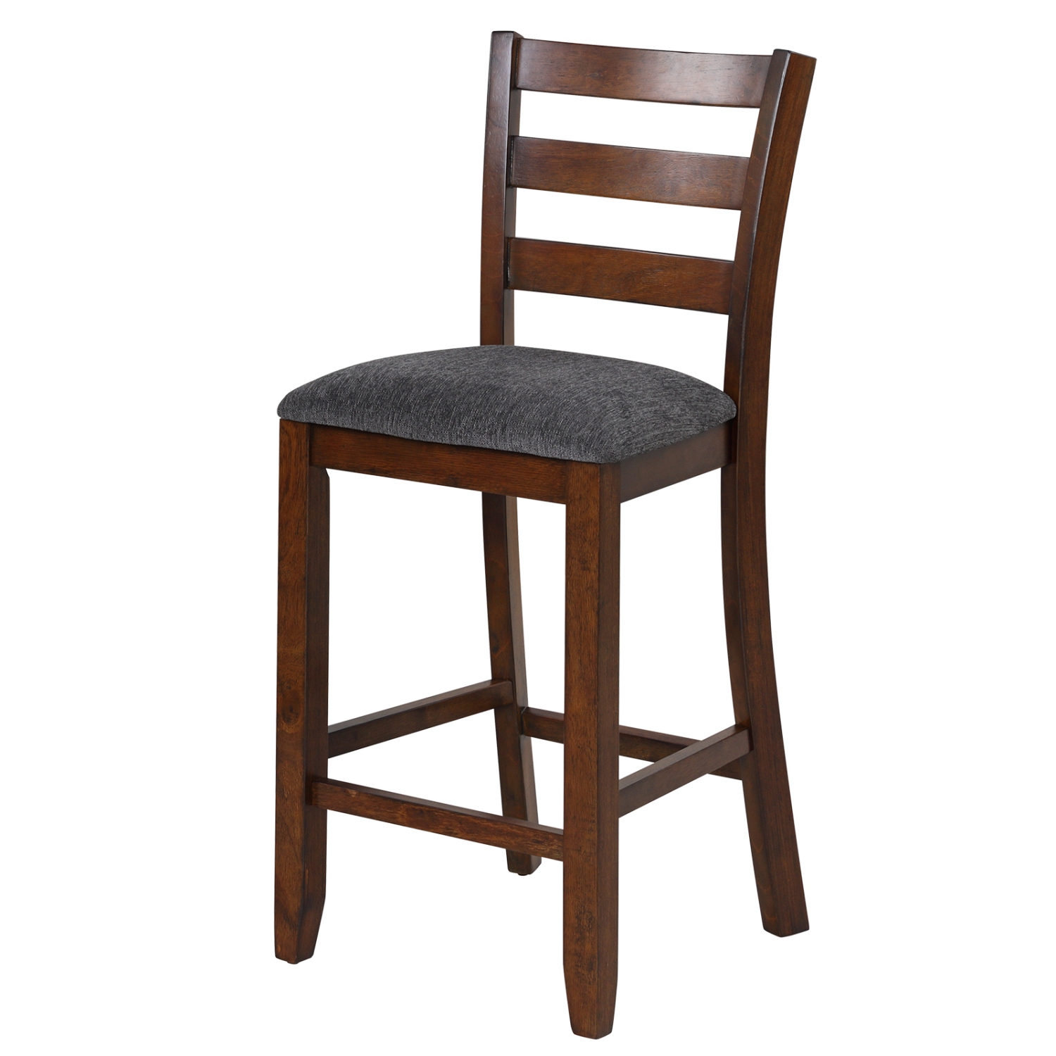 Ensemble de 4 chaises de salle à manger à revêtement rétro avec dossier et repose-pieds TopBuy Brun et gris