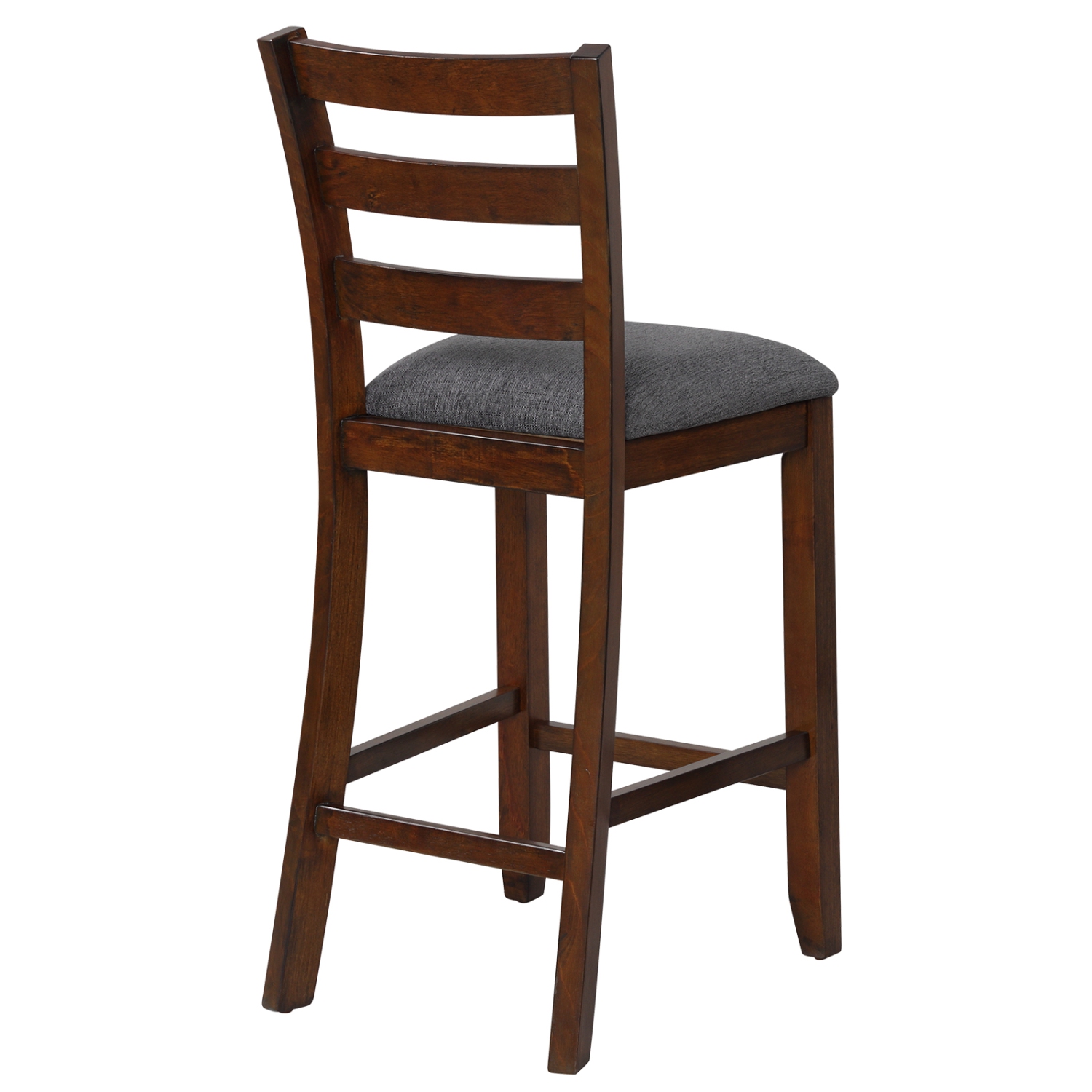 Ensemble de 4 chaises de salle à manger à revêtement rétro avec dossier et repose-pieds TopBuy Brun et gris