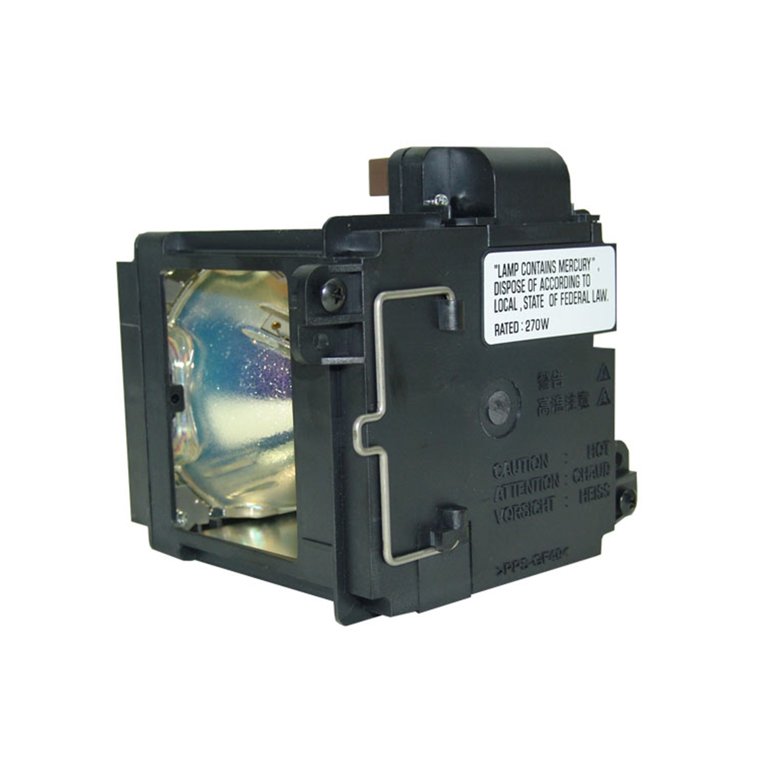 Jaspertronics™ Lamp & Housing for the Yamaha DPX-1100 Projector w Original Ushio Lamp Inside - 1 Year Warranty