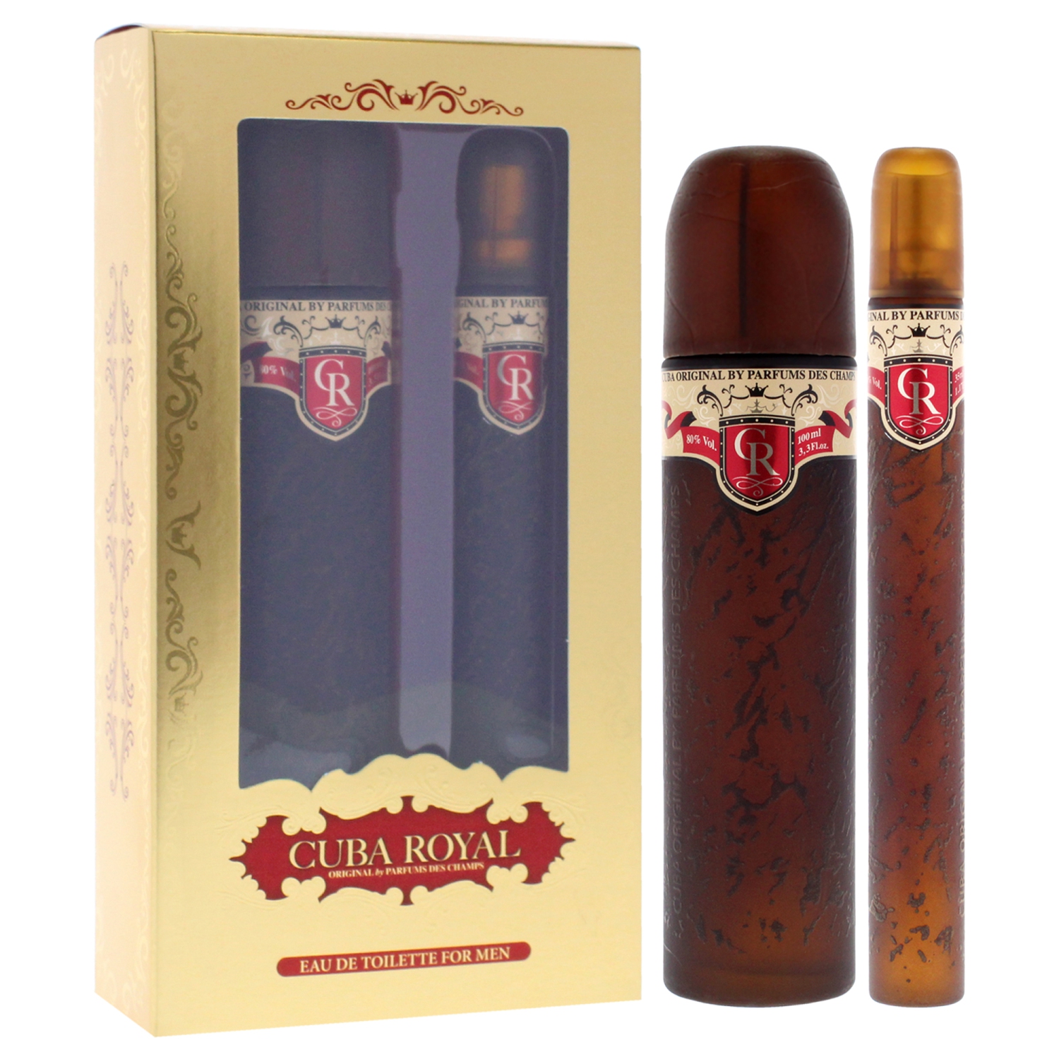 Cuba Royal by Fragluxe Gift Set - 3.3 oz Eau De Toilette Spray + 1.18 oz Eau De Toilette Spray