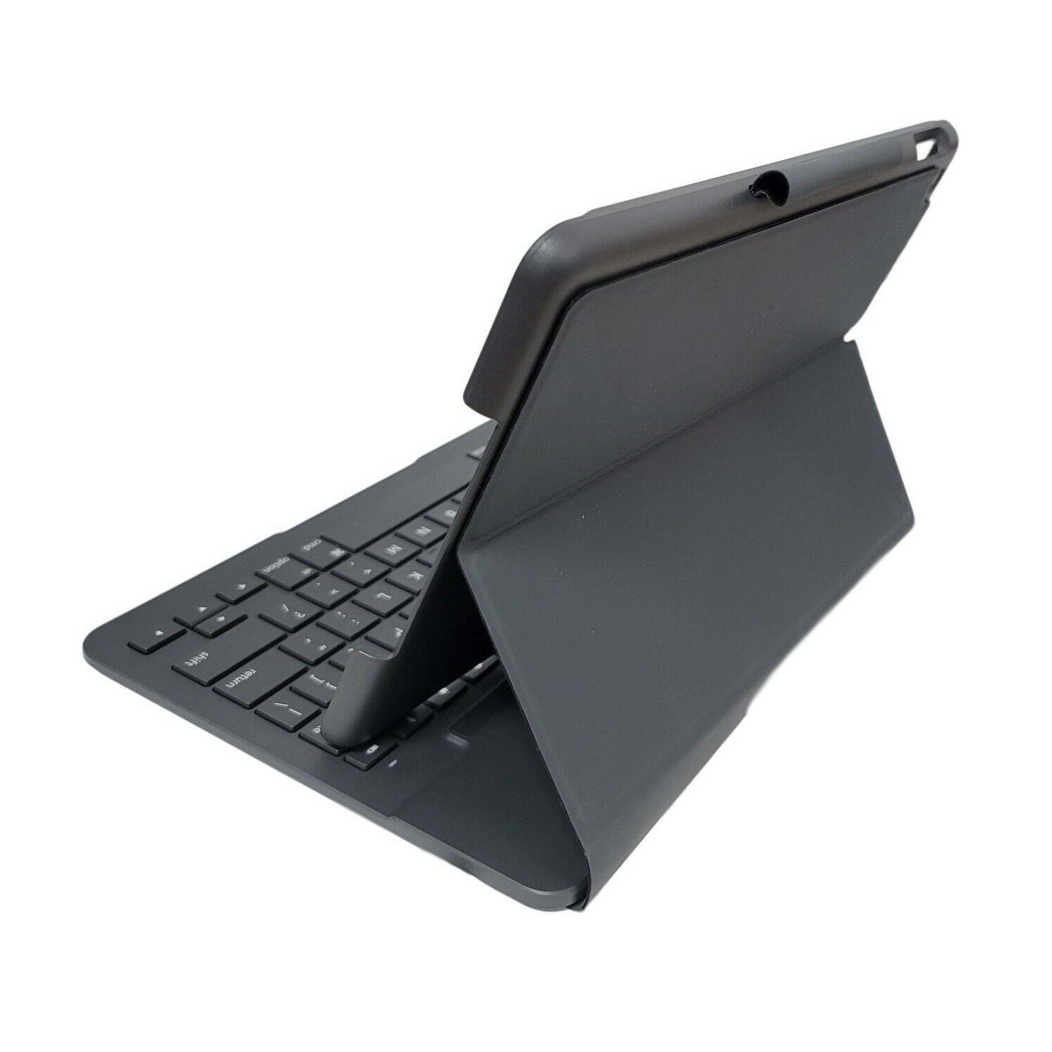 Refurbished - Logitech iPad 9th Gen Slim Folio Case with Wireless Keyboard Graphite