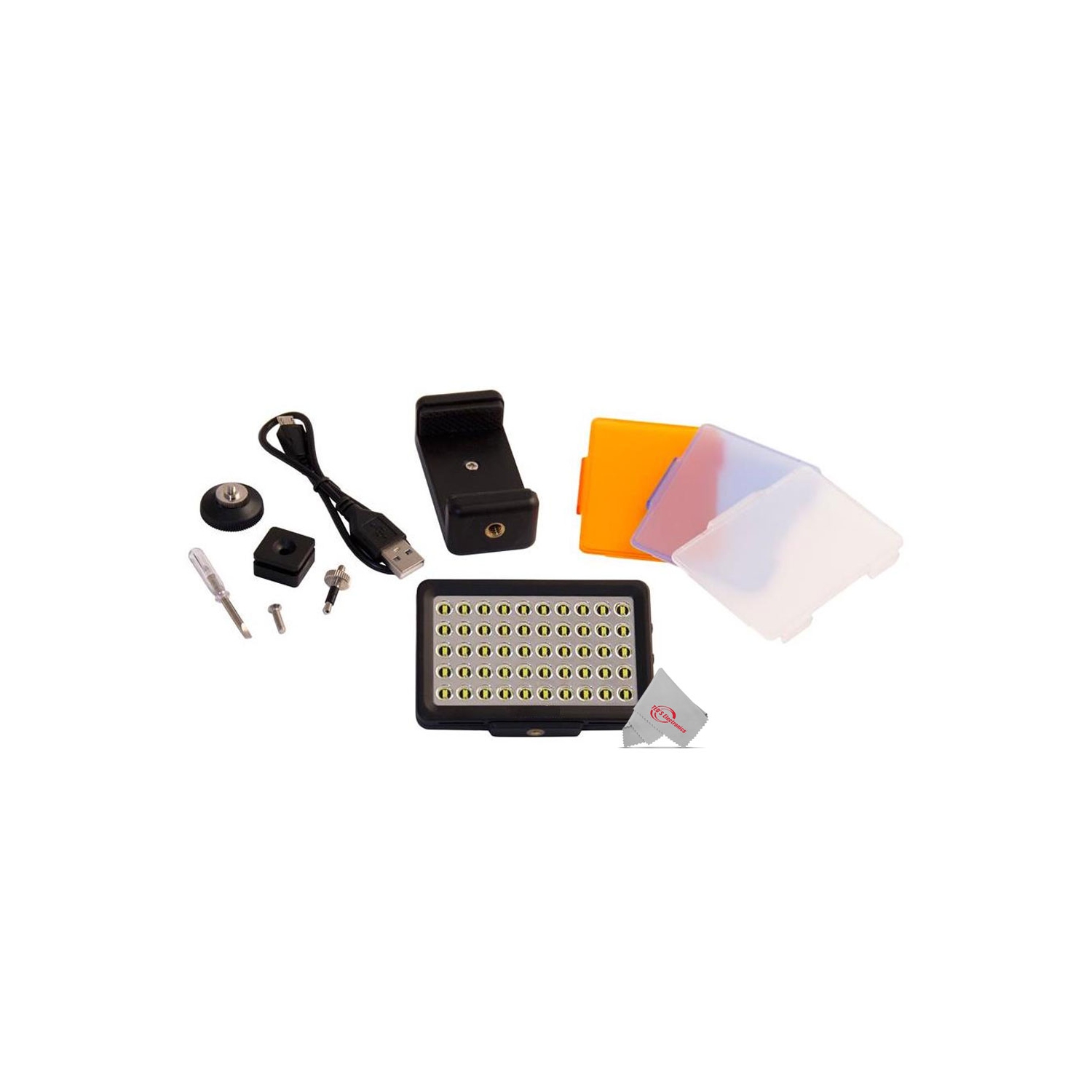 Vivitar Super Powerful Smartphone 50 LED Video Light for Podcasting Vlogging and Videoconferencing