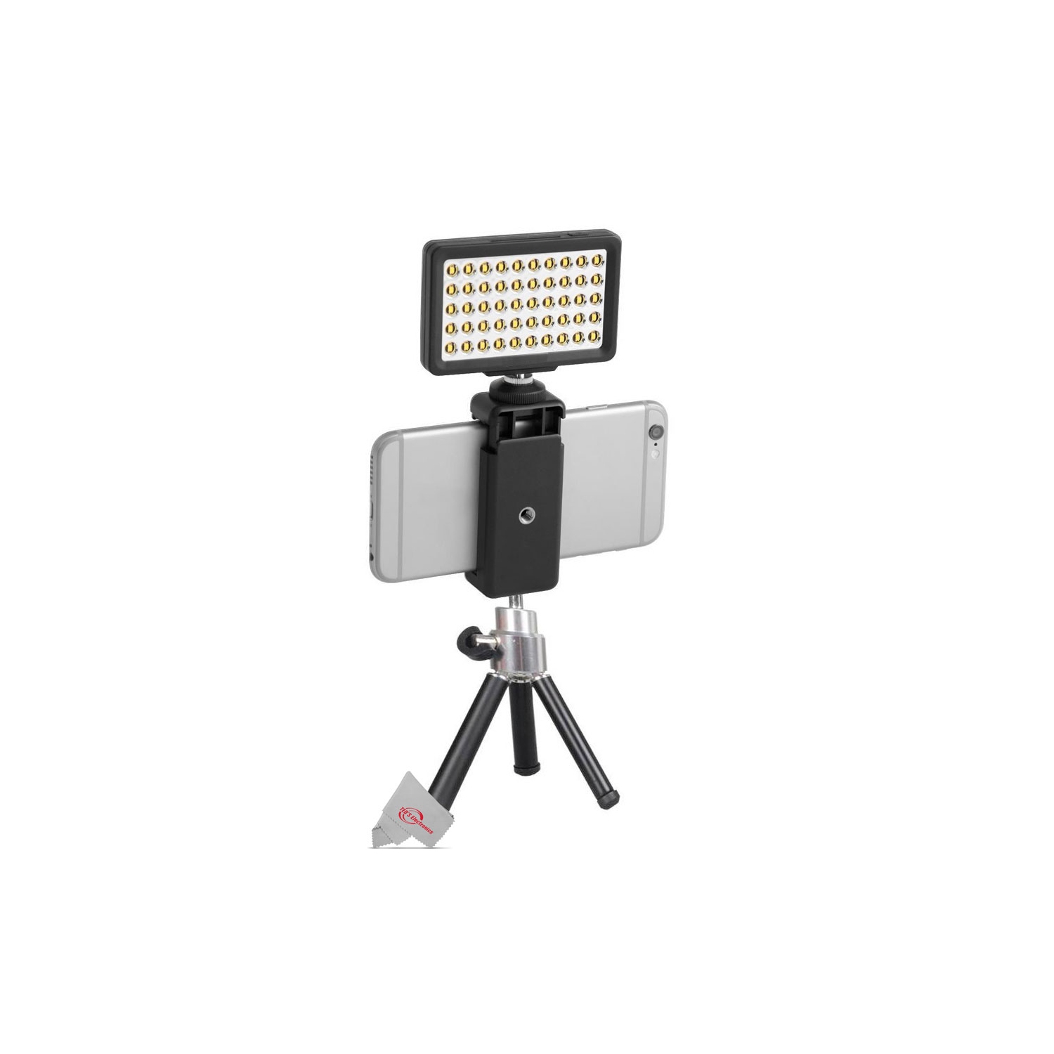 Vivitar Super Powerful Smartphone 50 LED Video Light for Podcasting Vlogging and Videoconferencing