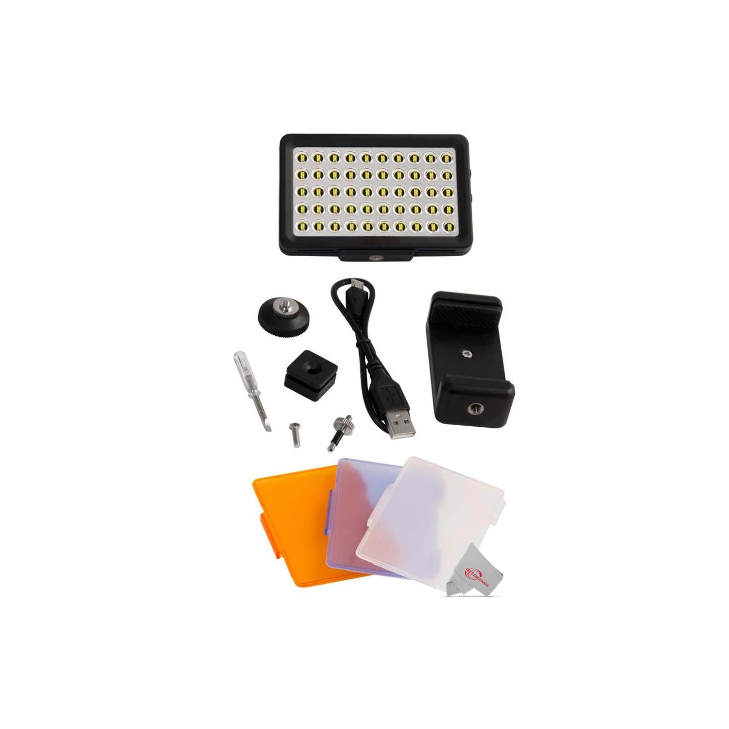 Vivitar Super Powerful Smartphone 50 LED Video Light for Podcasting Vlogging and Videoconferencing