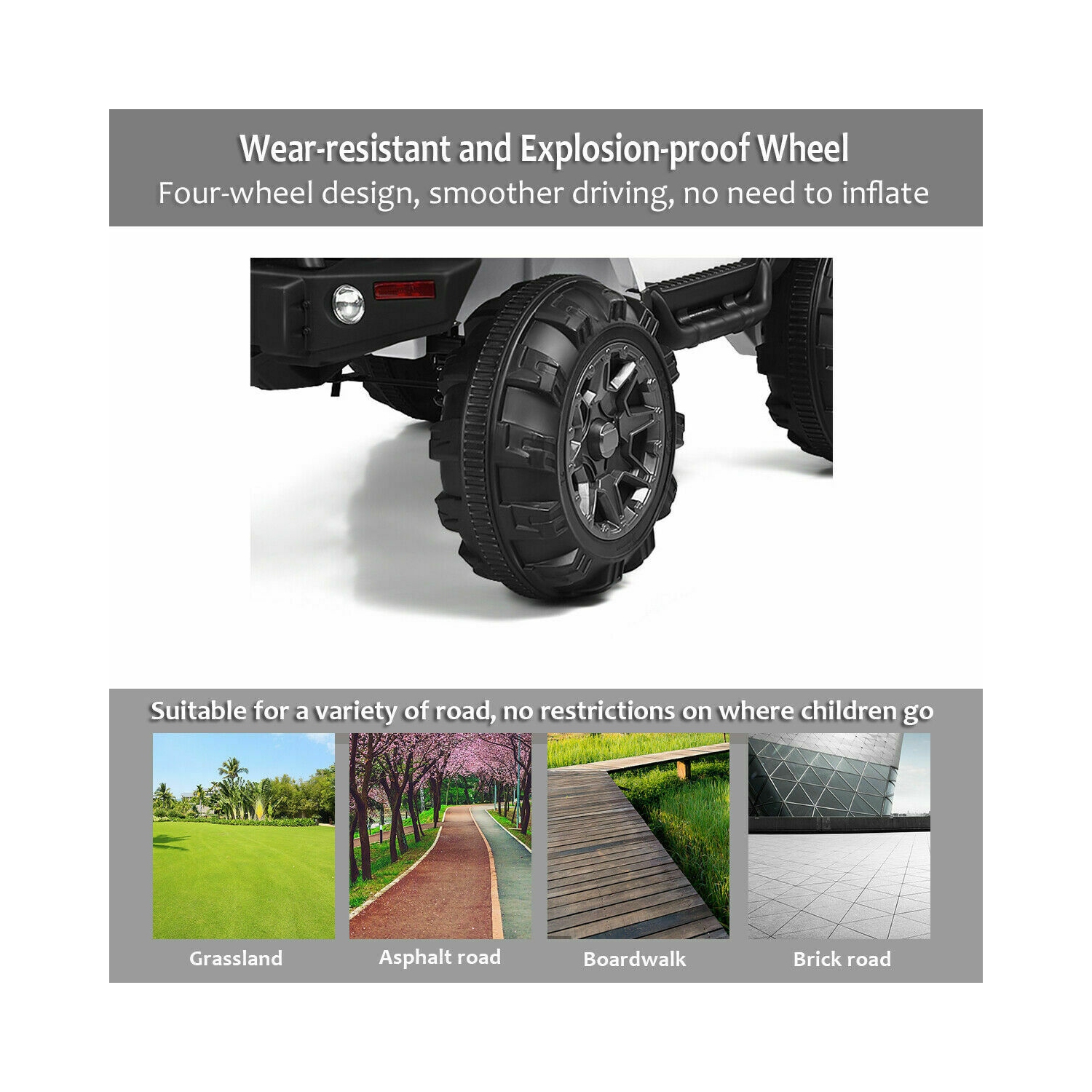 Topbuy Bluetooth Remote Kids Ride-on Car 12V Electric Truck w/ 2.4 GHZ Controller White