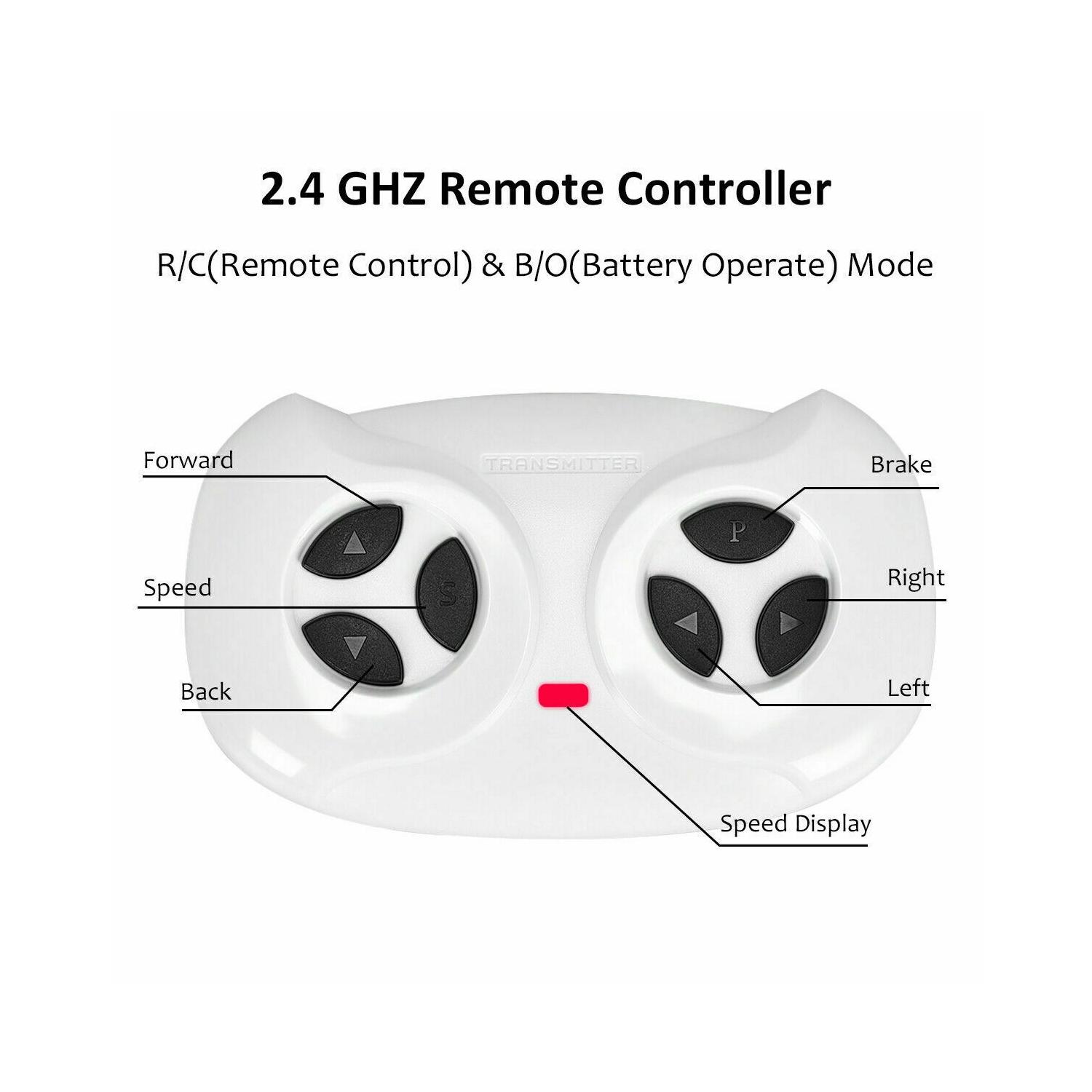 Topbuy Bluetooth Remote Kids Ride-on Car 12V Electric Truck w/ 2.4 GHZ Controller White