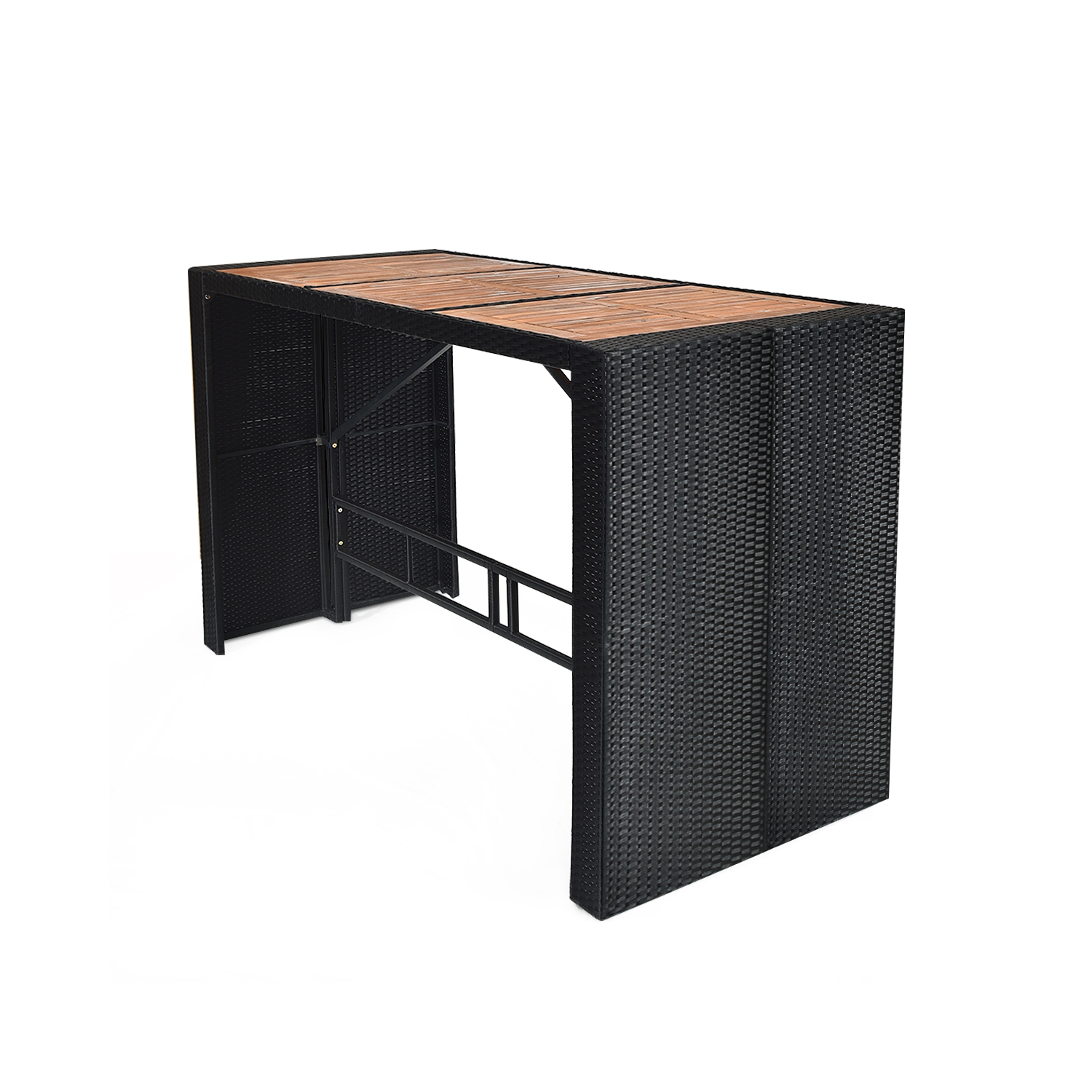 Topbuy 7 Pieces Outdoor Rattan Wicker Dining Table Set with Cushions