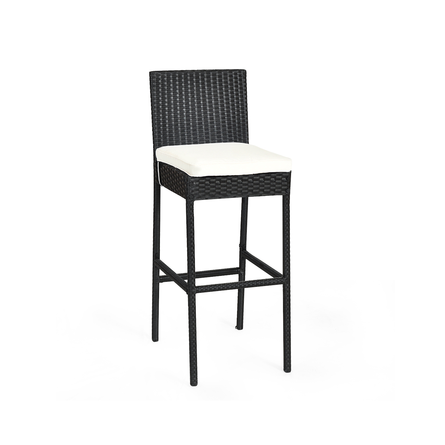 Topbuy 7 Pieces Outdoor Rattan Wicker Dining Table Set with Cushions