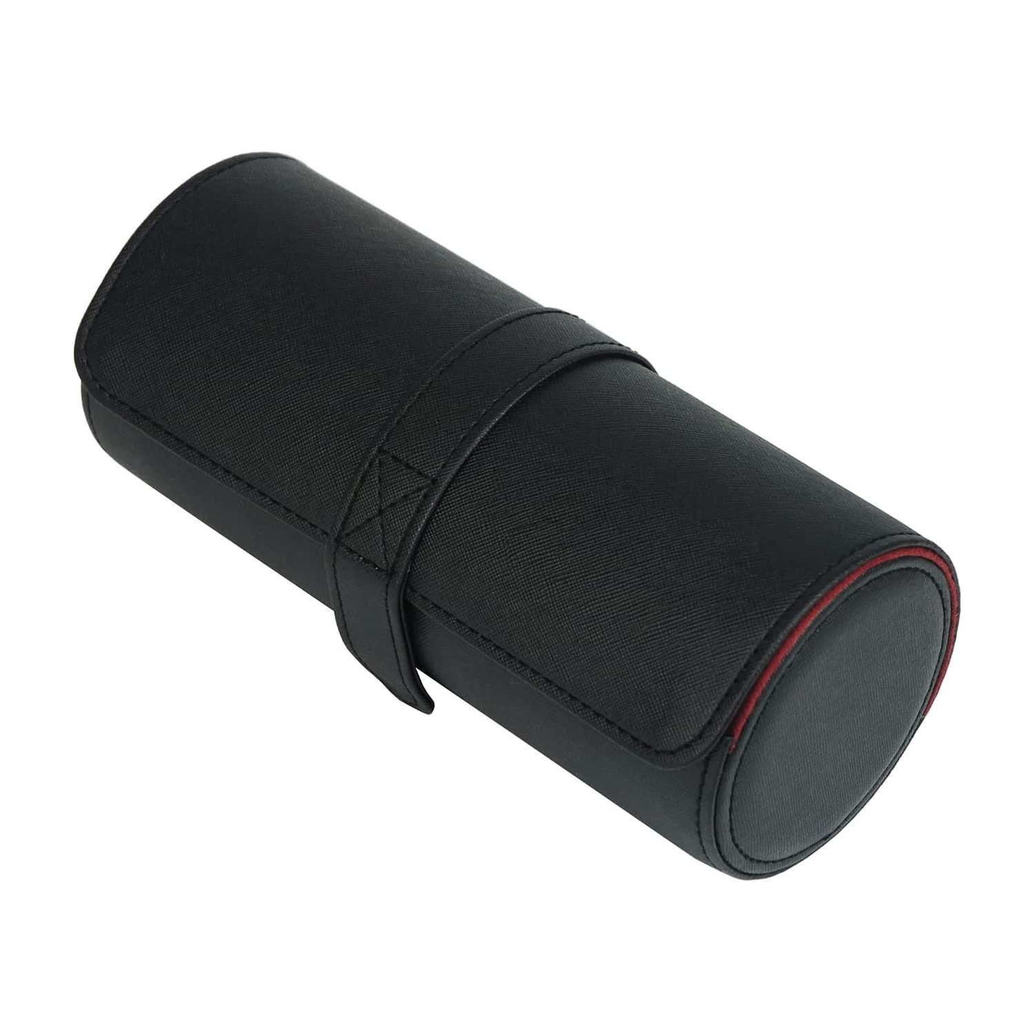 3 Slot PU Leather Roll Watch Case Jewelry Organizer and Valet for Men/Women