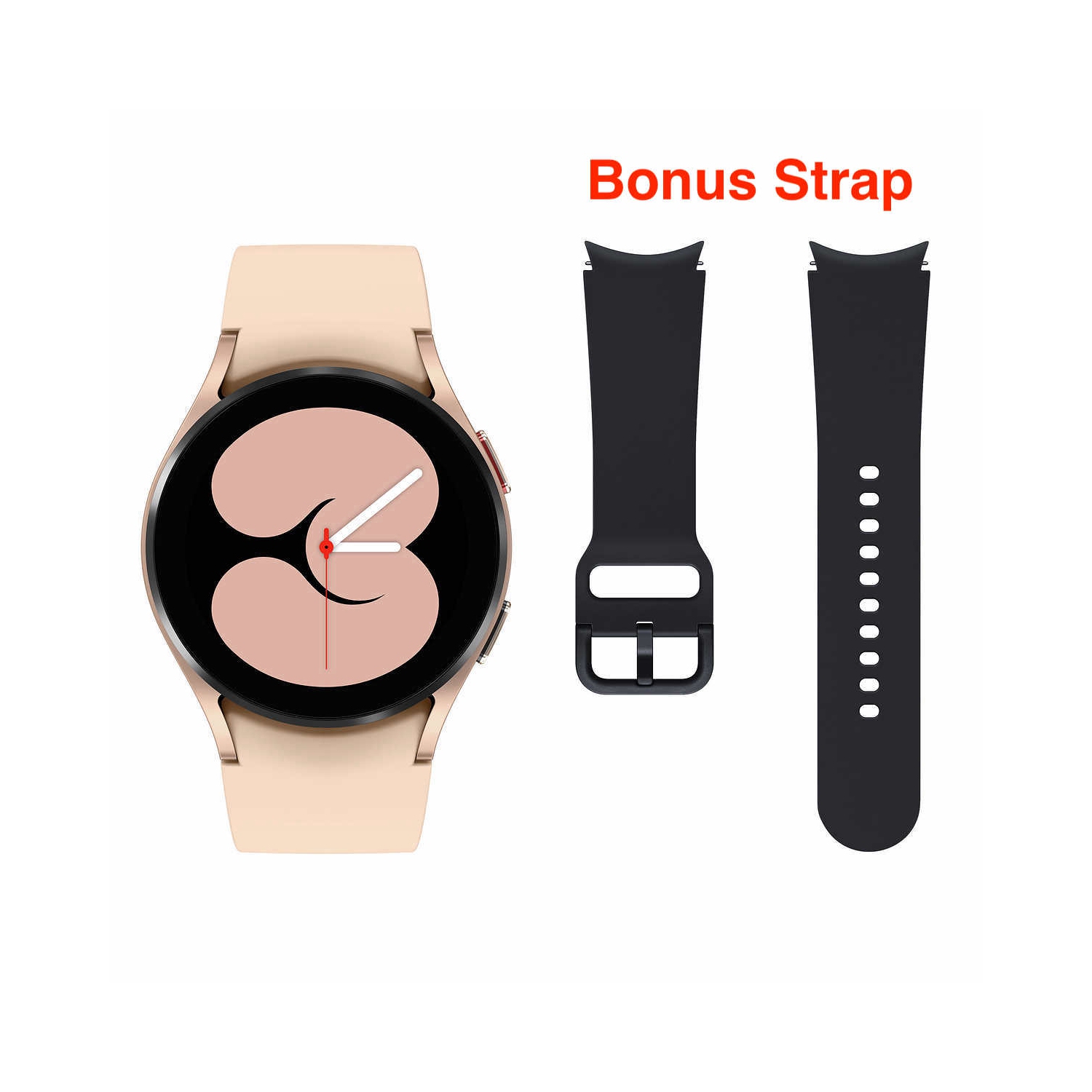 Samsung Galaxy Watch 4 40mm Smartwatch with Heart Rate Monitor ( Includes additional strap in black ) - Pink Gold - Open Box