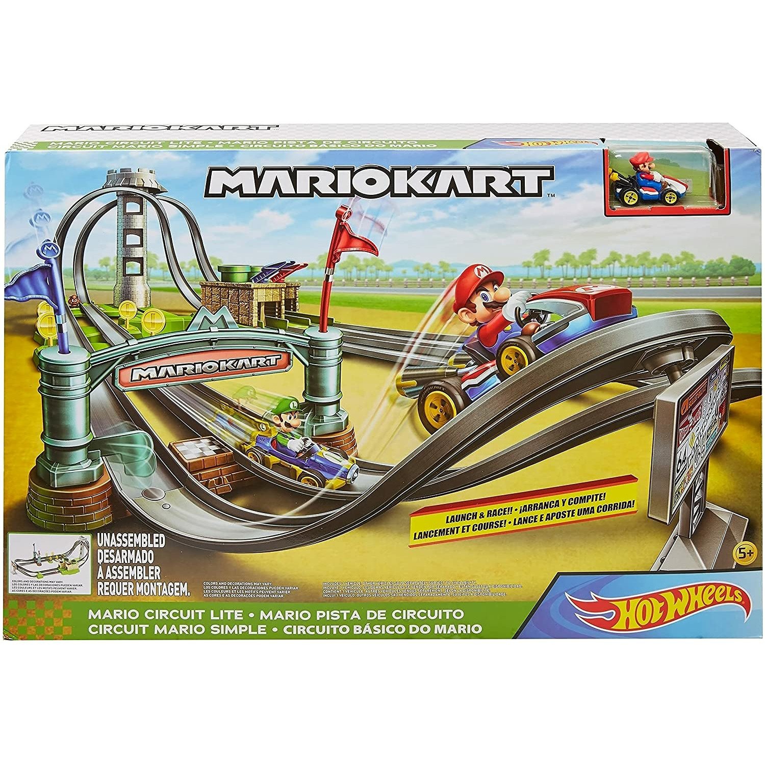 Hot Wheels Mario Kart Circuit Lite Track Set