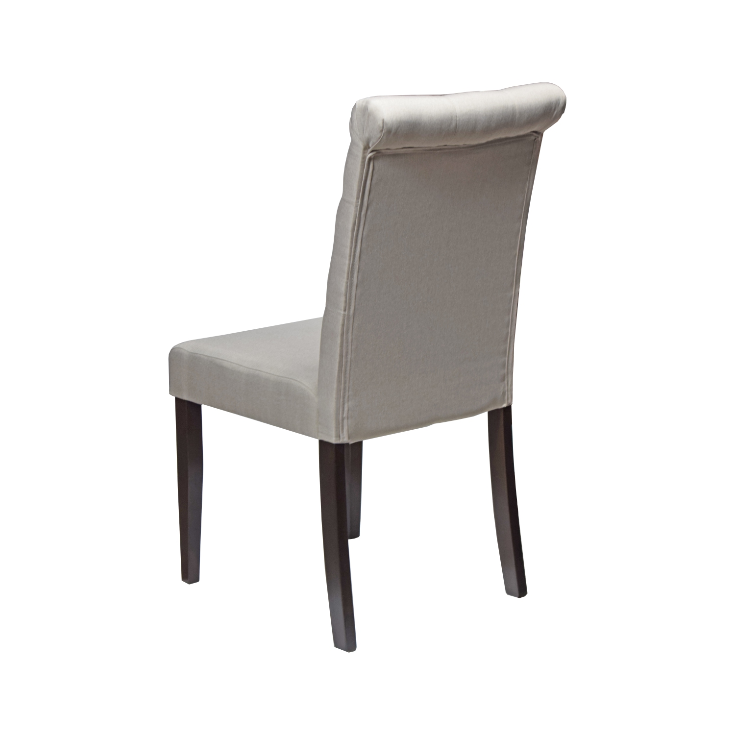 Beige Dining Chair Roxy with Espresso Legs