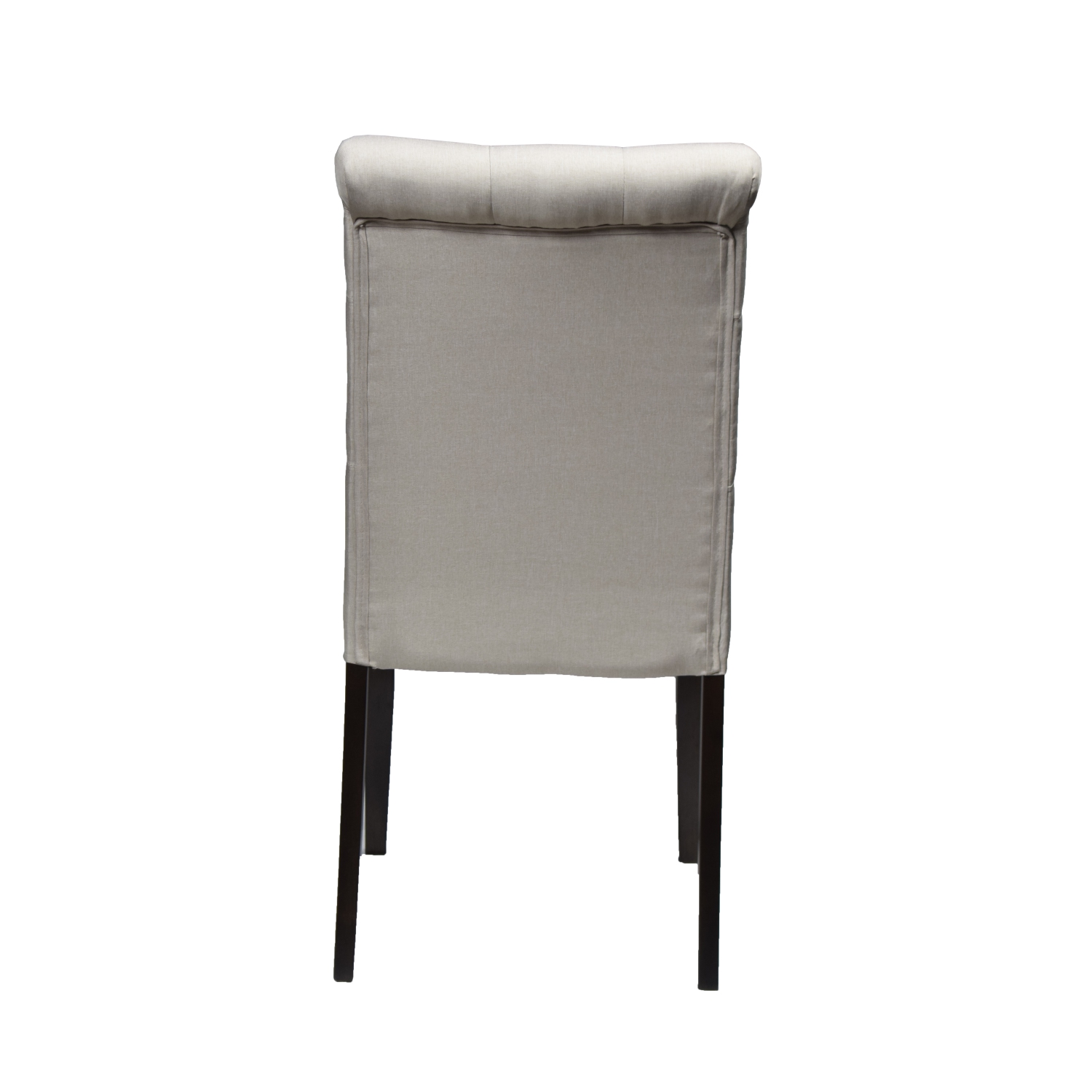 Beige Dining Chair Roxy with Espresso Legs