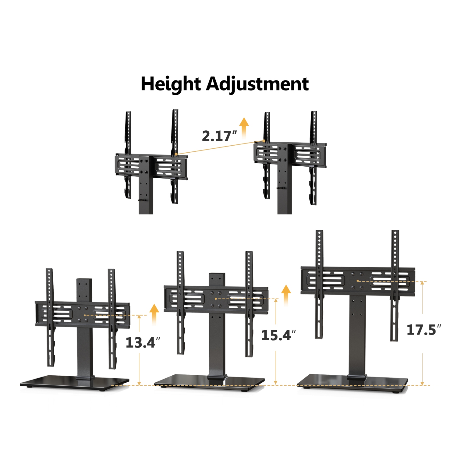 Meuble pour téléviseur de 27 à 55 po avec support et hauteur réglable VESA jusqu’à 400 x 400 mm de FITUEYES